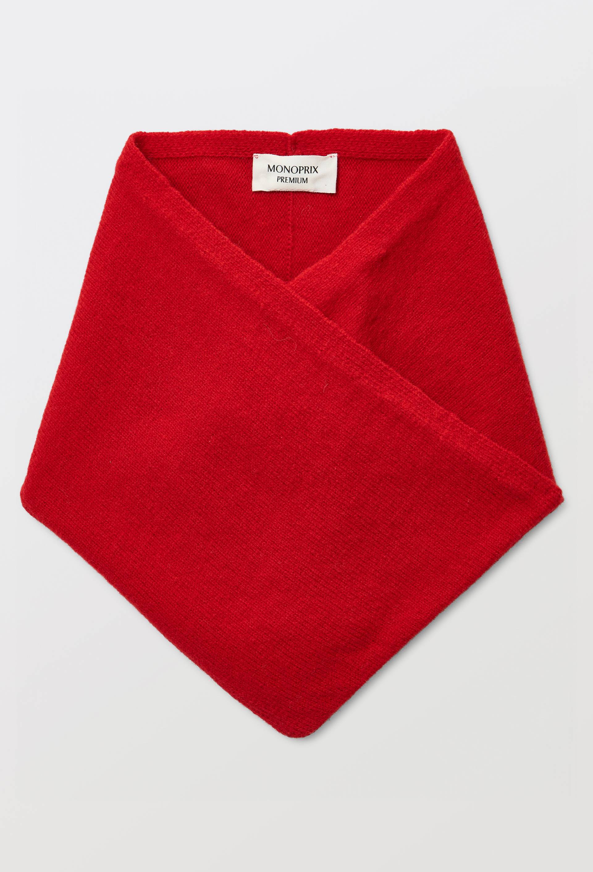 Tour de cou bandana en laine, Rouge, large image number 1
