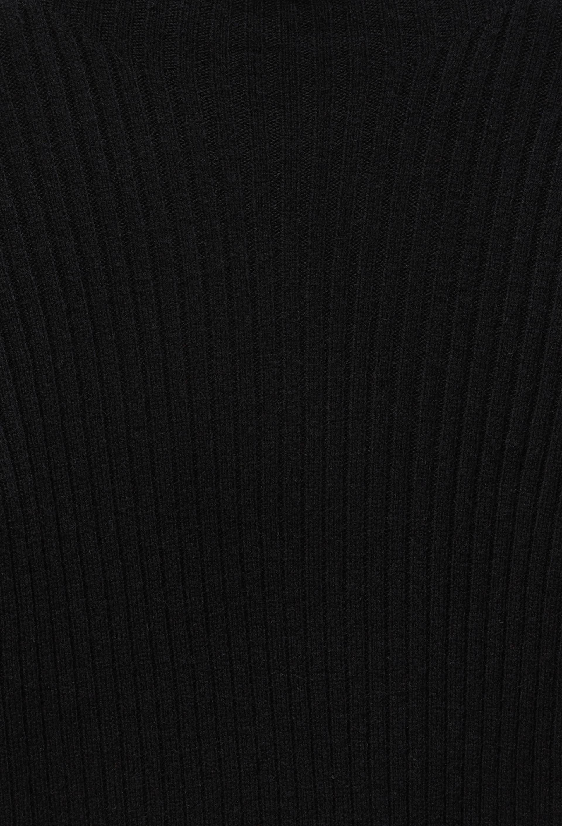 Robe &agrave; manches longue en maille c&ocirc;tel&eacute;, Noir, large image number 4.0
