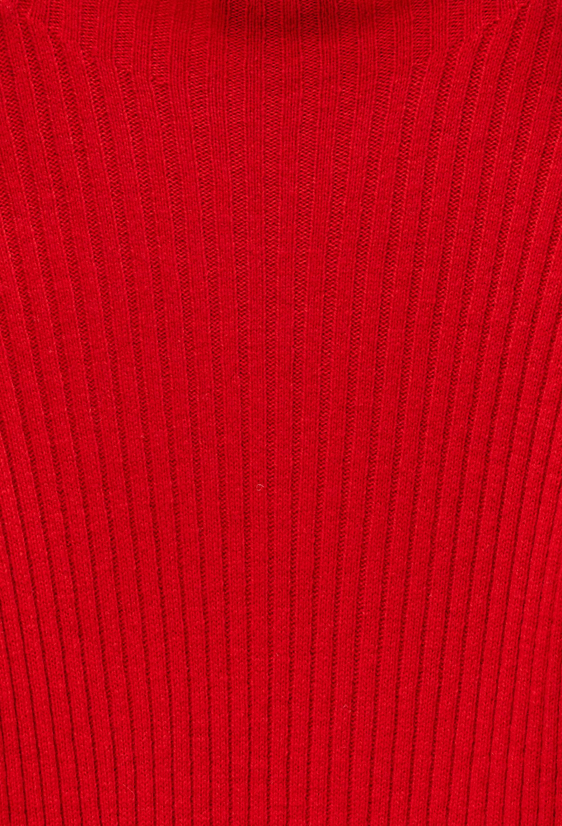 Robe &agrave; manches longue en maille c&ocirc;tel&eacute;, Rouge, large image number 4.0