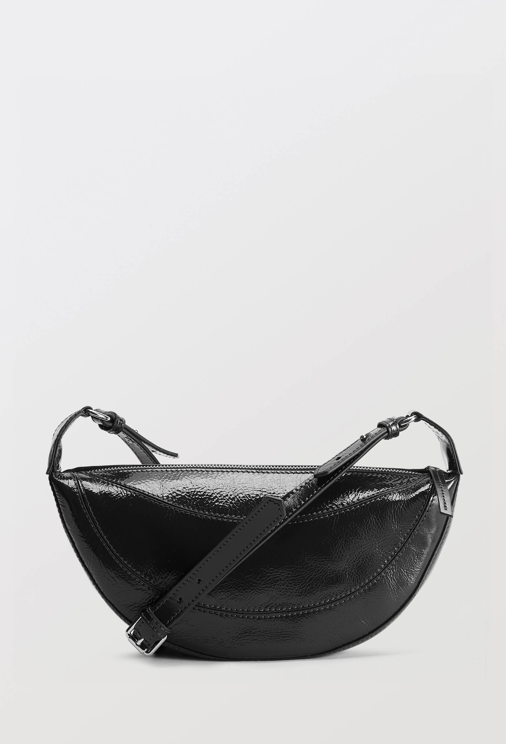 Banane en cuir vernis, Noir, large image number 0.0