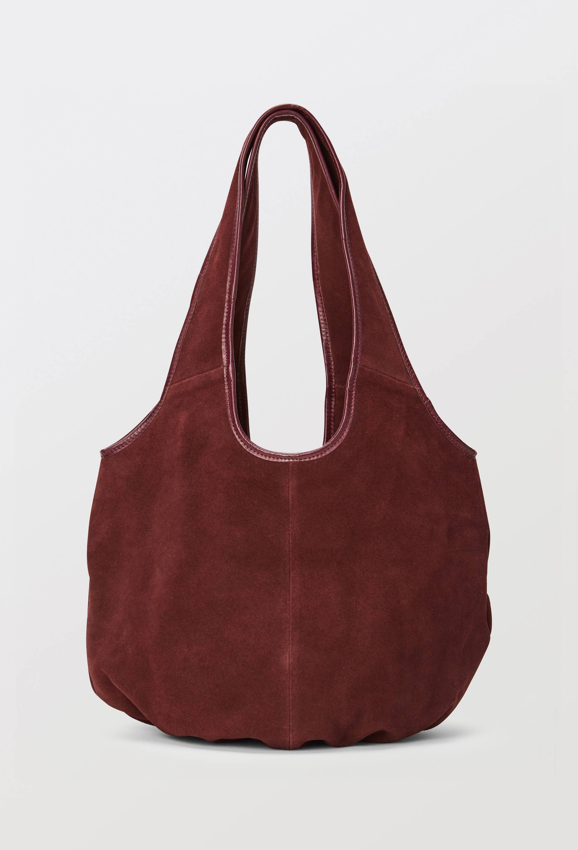 Tote bag en cuir, Rouge fonc&eacute;, swatch image