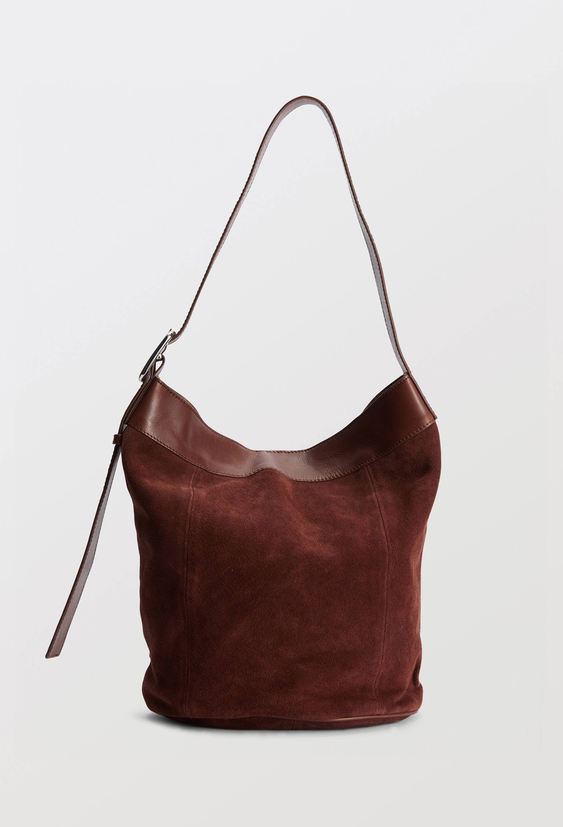 Sac seau en cuir, Rouge fonc&eacute;, large image number 0