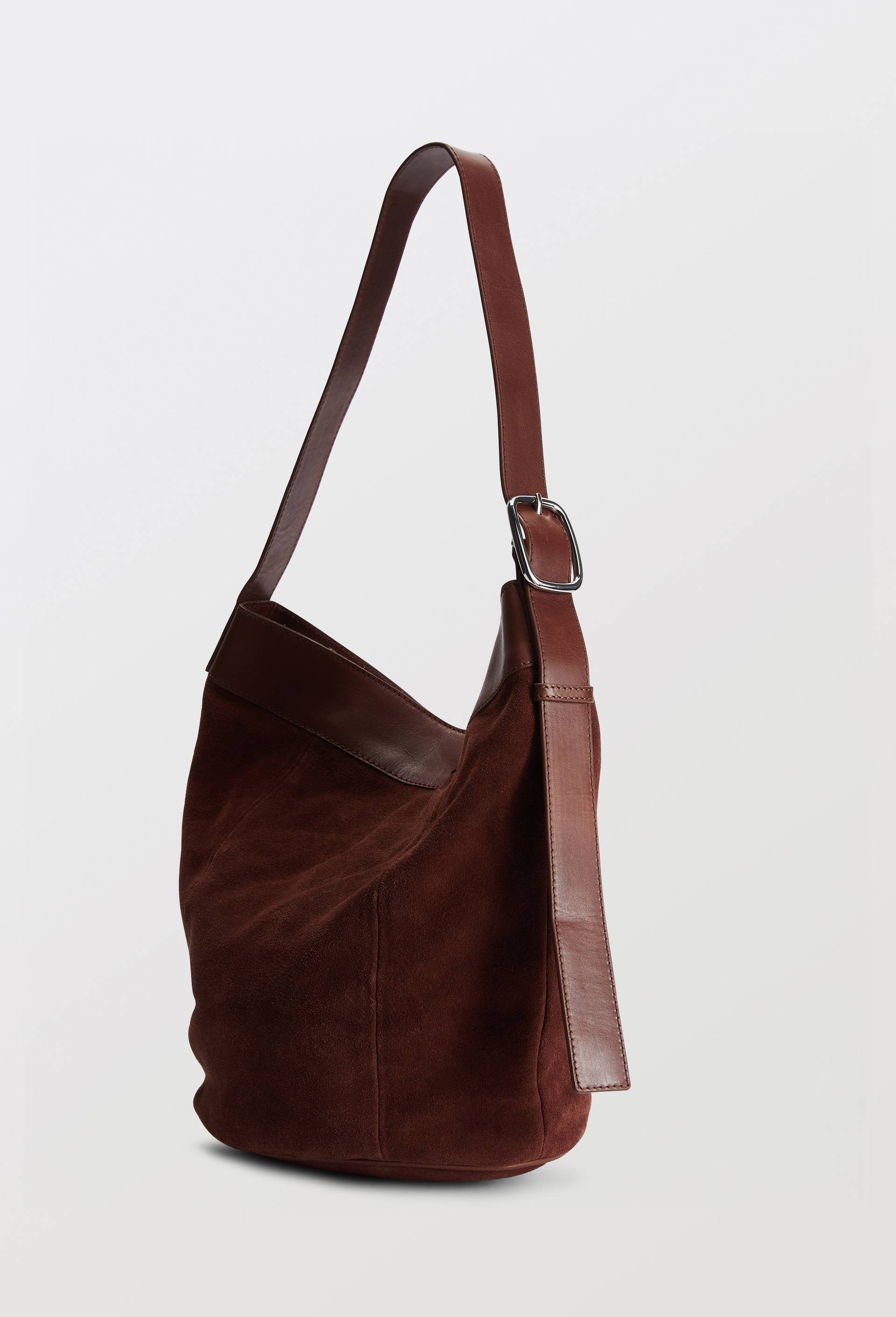 Sac seau en cuir, Rouge fonc&eacute;, large image number 1.0