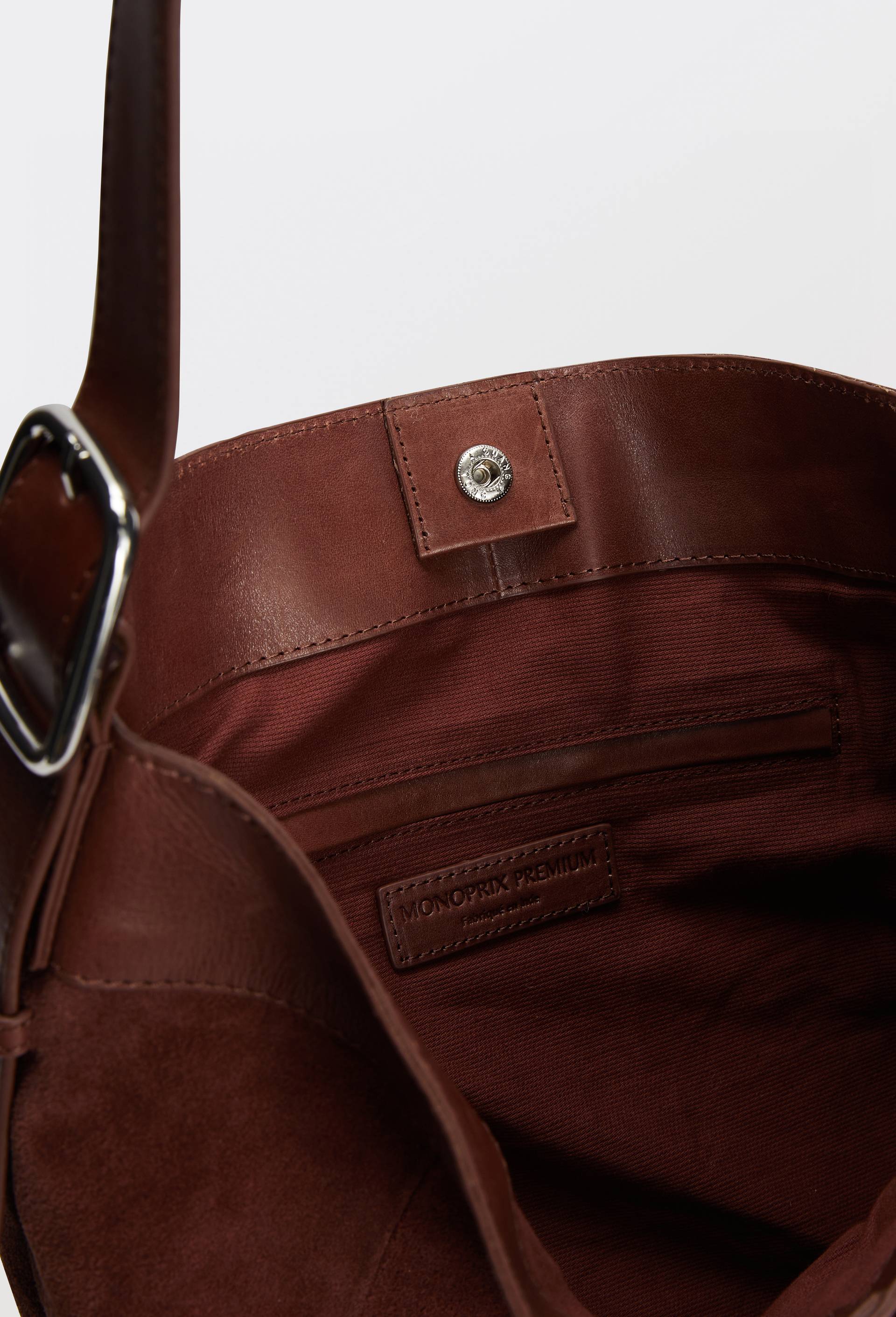Sac seau en cuir, Rouge fonc&eacute;, large image number 2.0