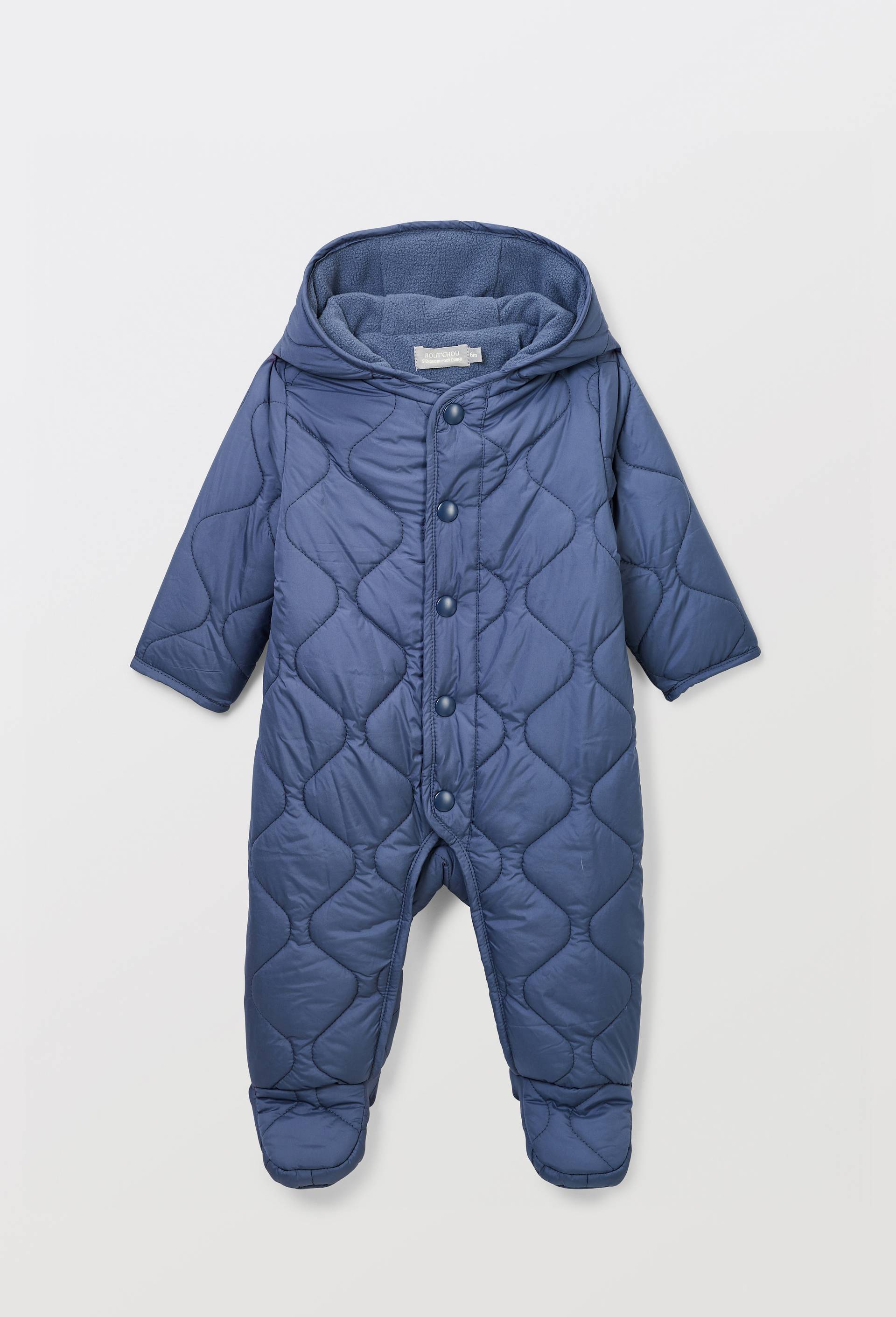 Combinaison pilote en quilt uni, Bleu fonc&eacute;, large image number 0.0