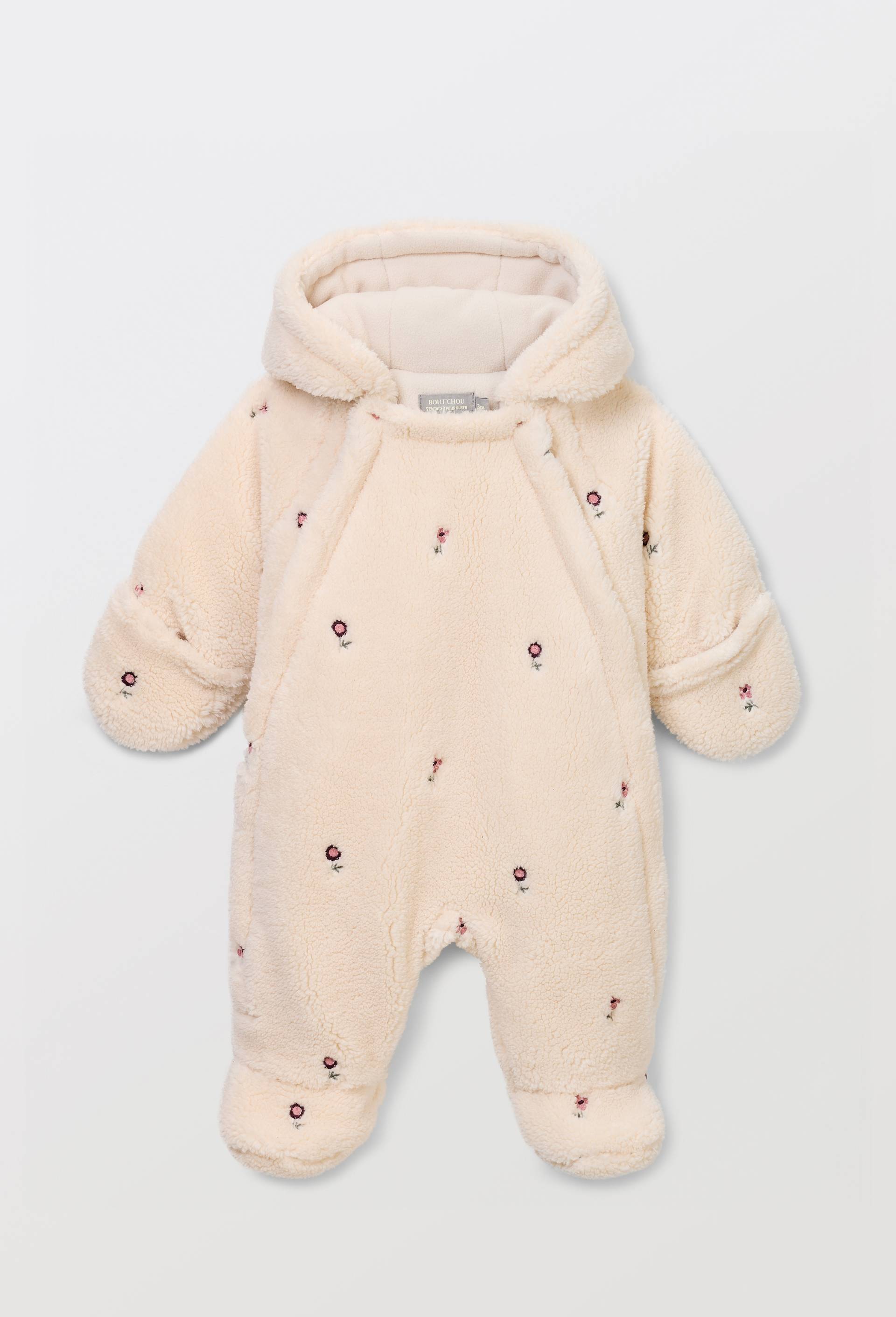 Combinaison pilote en sherpa, Beige clair, large image number 0.0