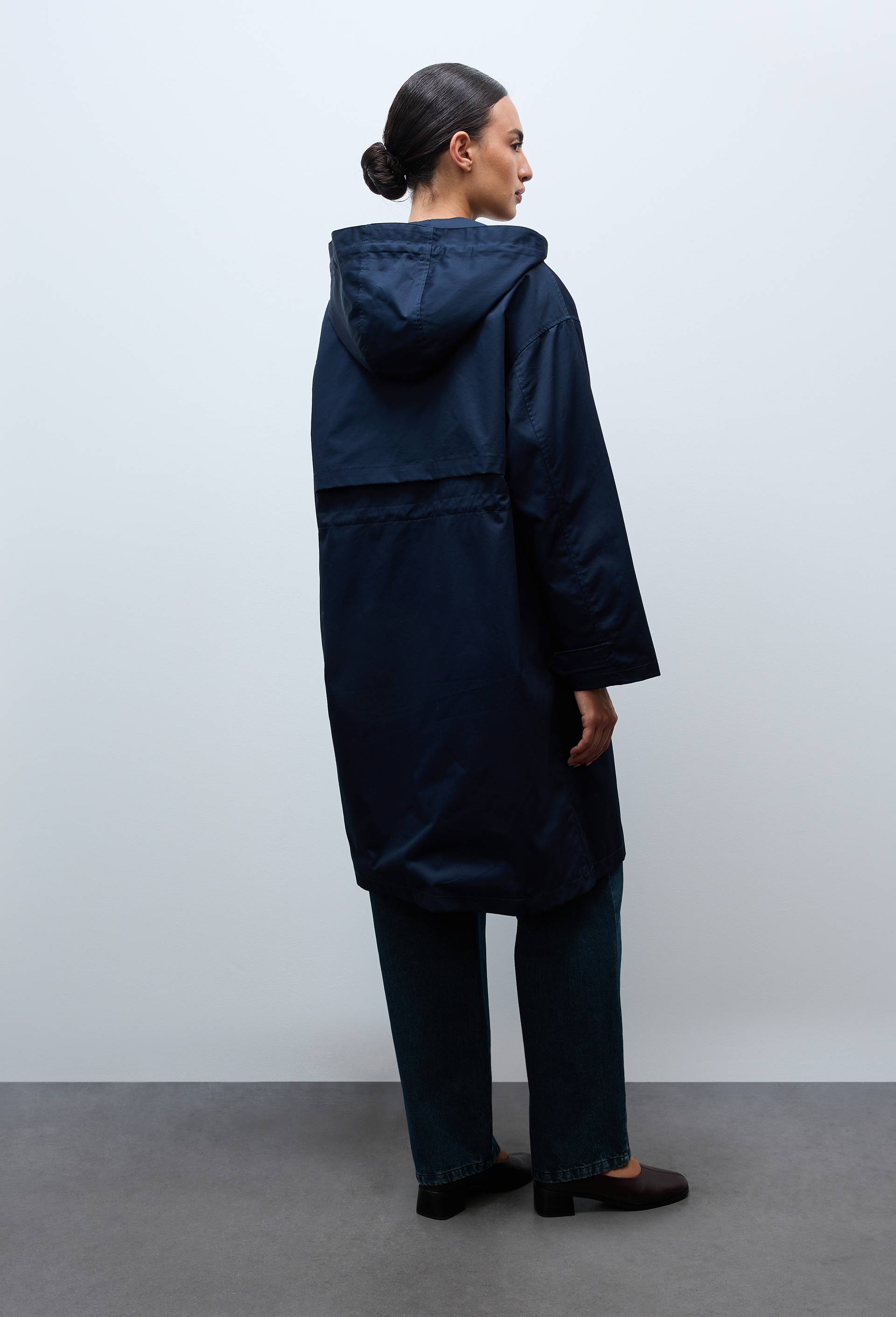 Parka fine &agrave; capuche, Bleu fonc&eacute;, large image number 1.0