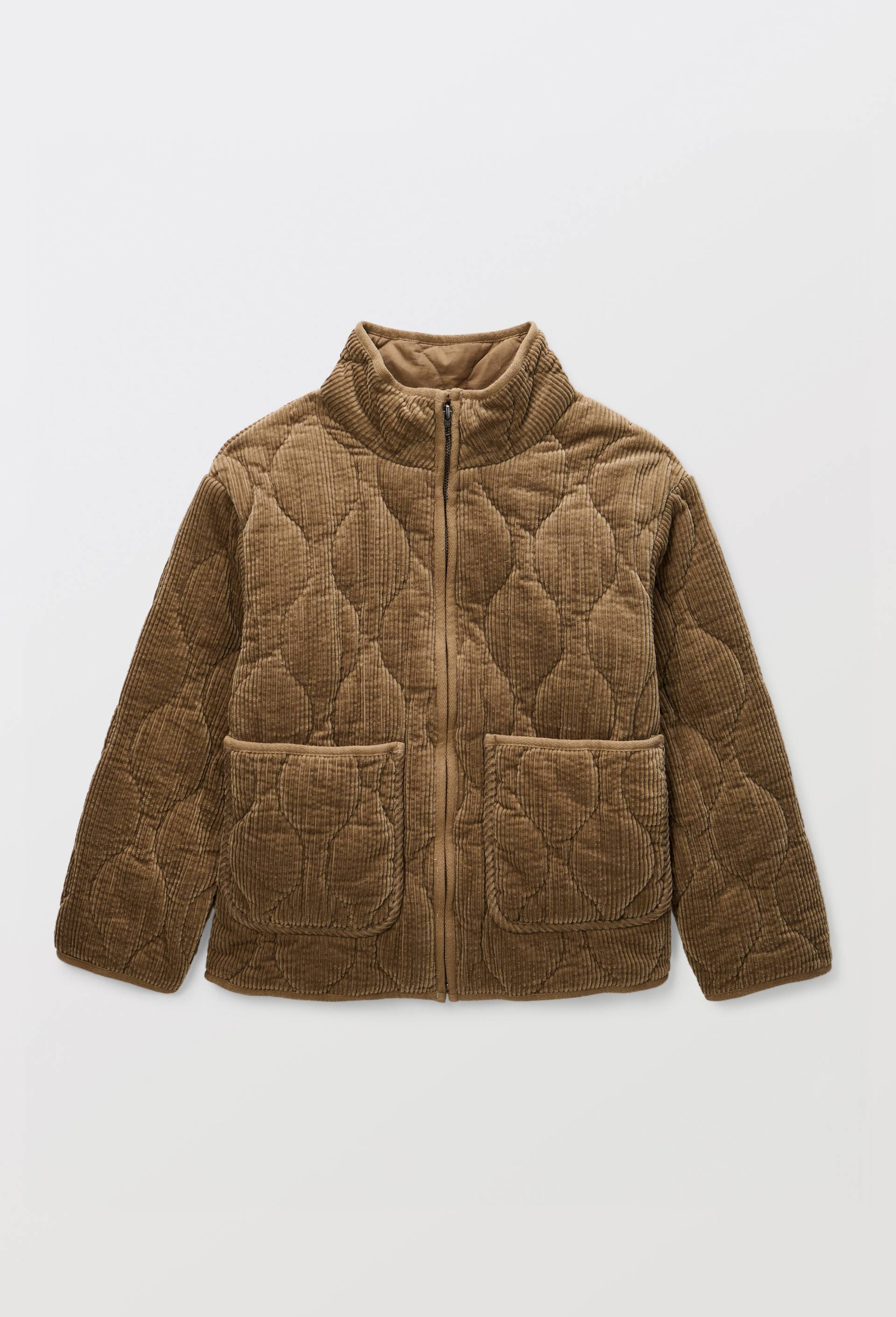 Veste matelass&eacute;e en velours c&ocirc;tel&eacute;, Beige, large image number 1.0