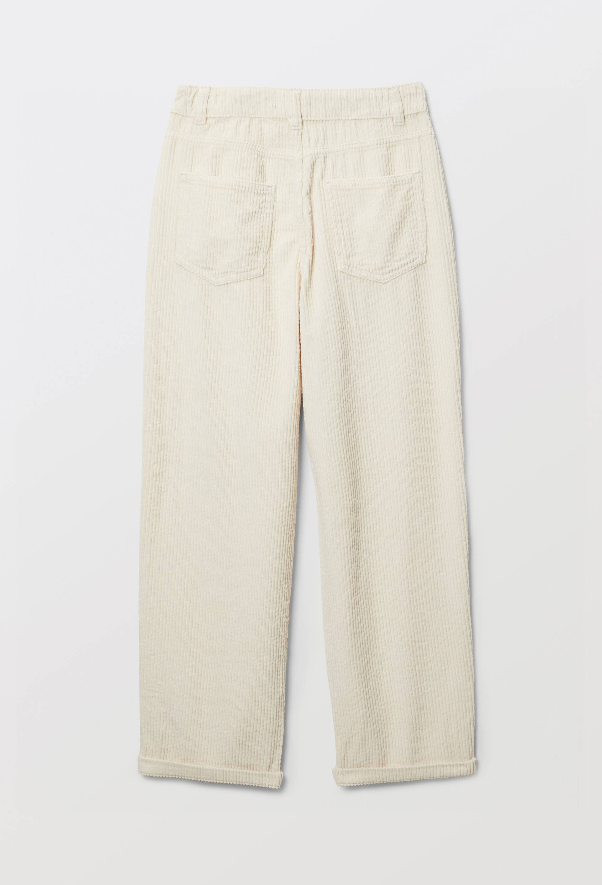 Pantalon uni en velours c&ocirc;tel&eacute;, Beige clair, large image number 2