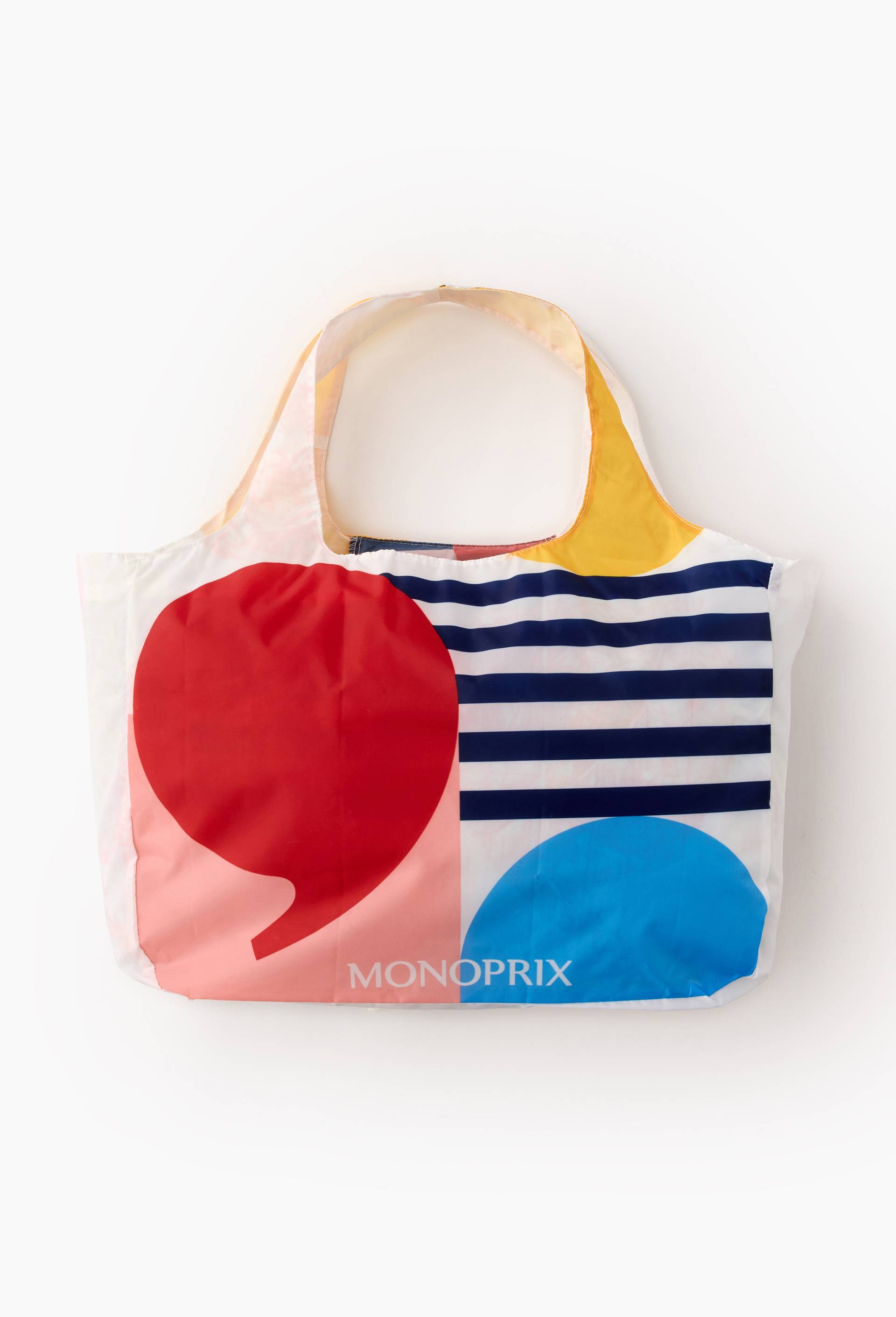 Sac DD pop ray&eacute;, 40x11x30cm, en polyester, Blanc, large image number 0