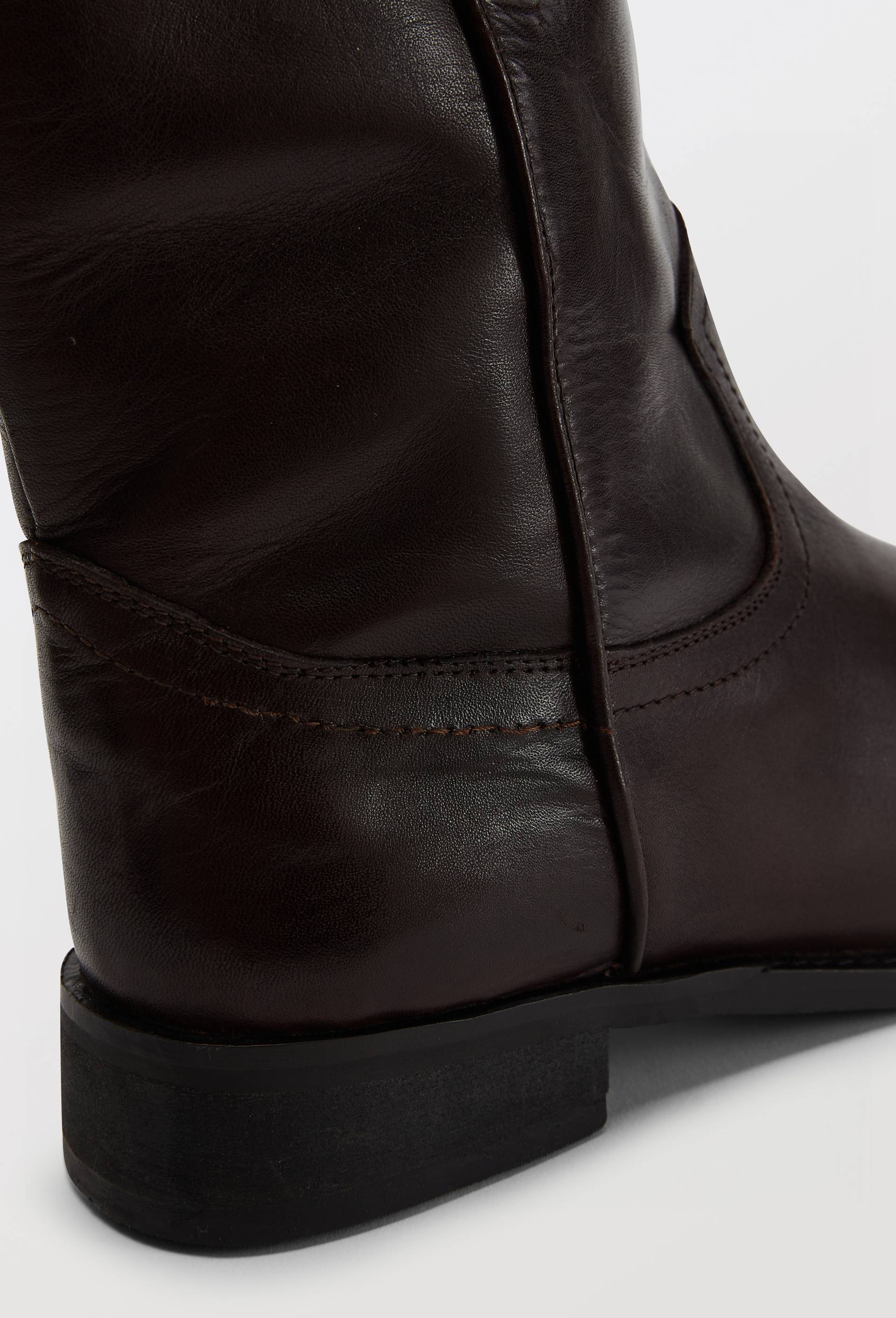 Bottes plates en cuir, Brun fonc&eacute;, large image number 2