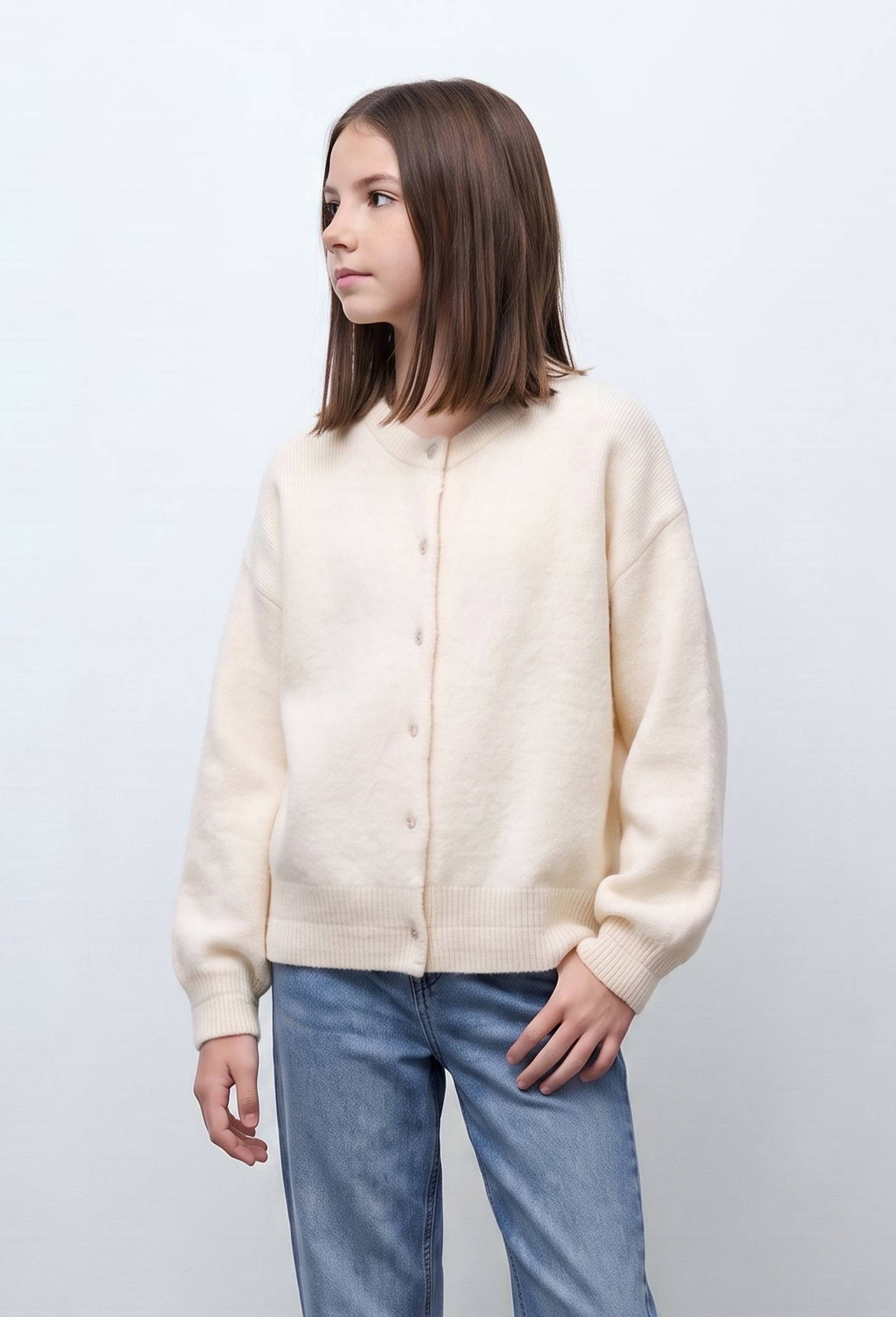 Cardigan uni contenant de la laine, Beige clair, large image number 0.0