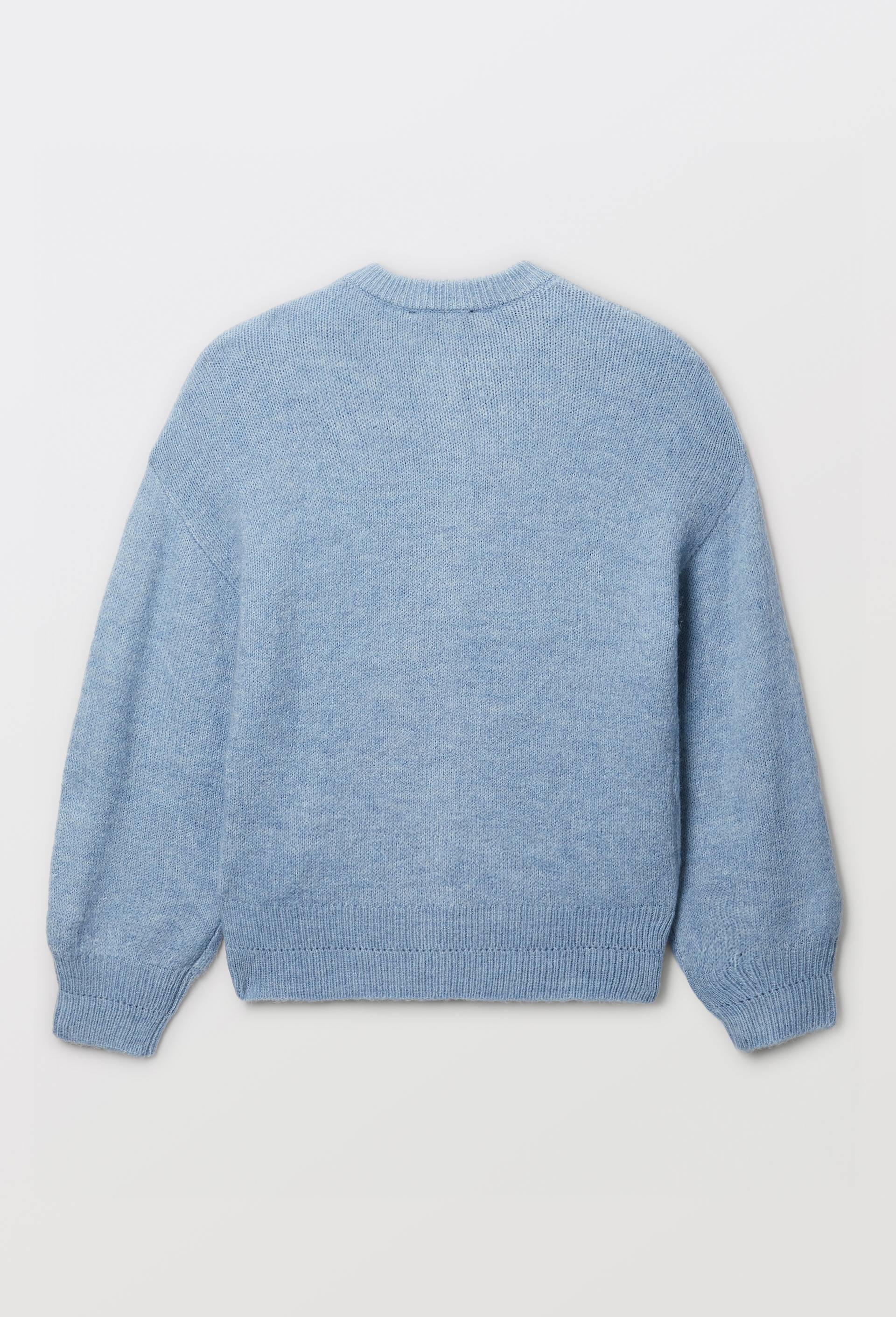 Cardigan uni contenant de la laine, Bleu, large image number 2.0