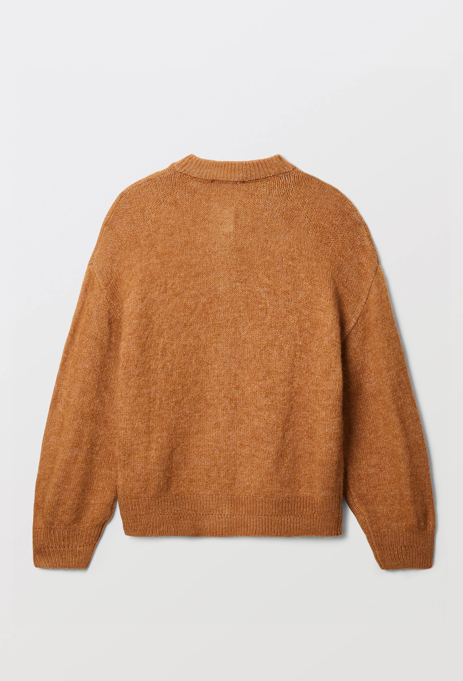 Cardigan uni contenant de la laine, Brun clair, large image number 3