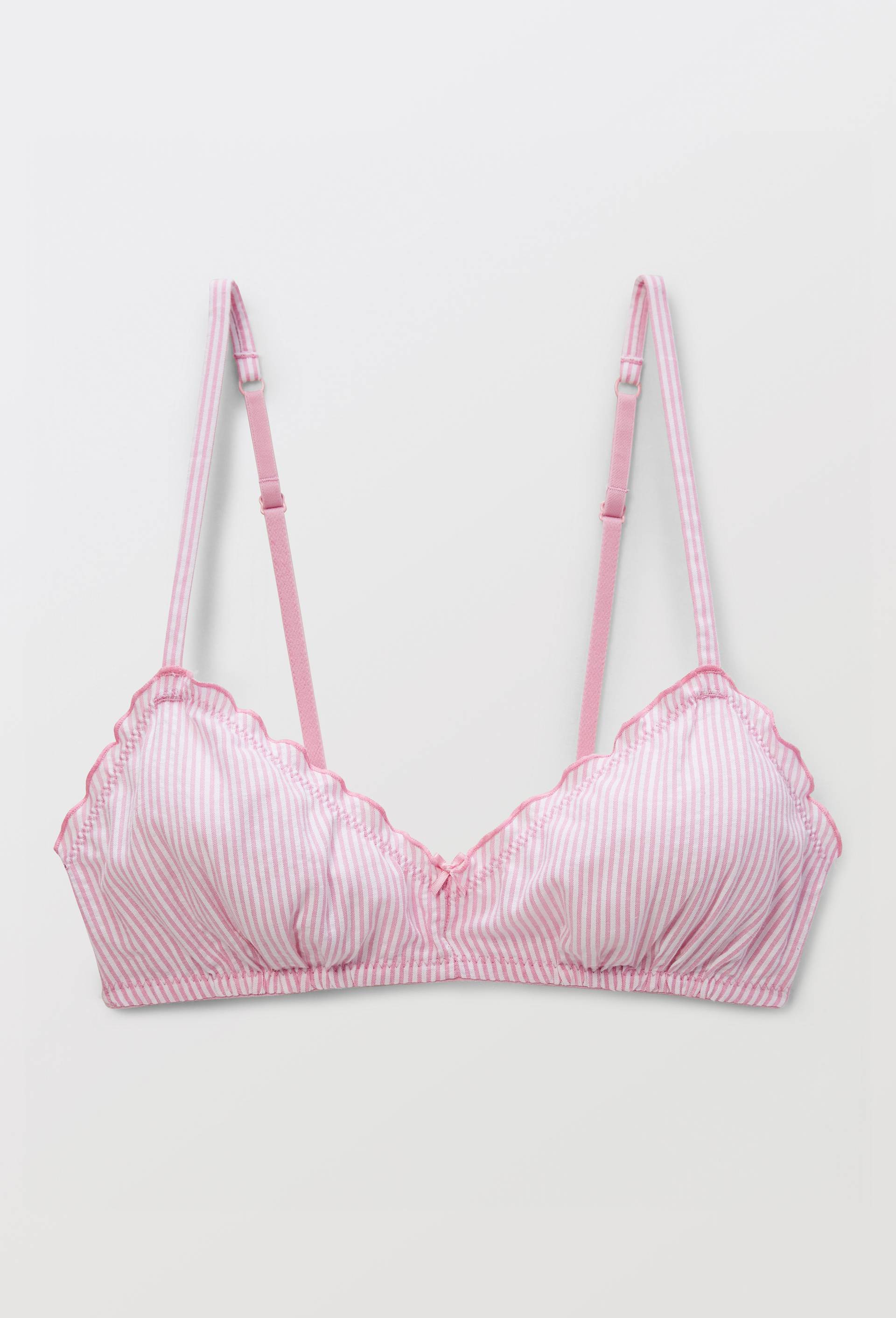 Soutien-gorge triangle MARIA contenant du coton ray&eacute;, Rose, large image number 0.0