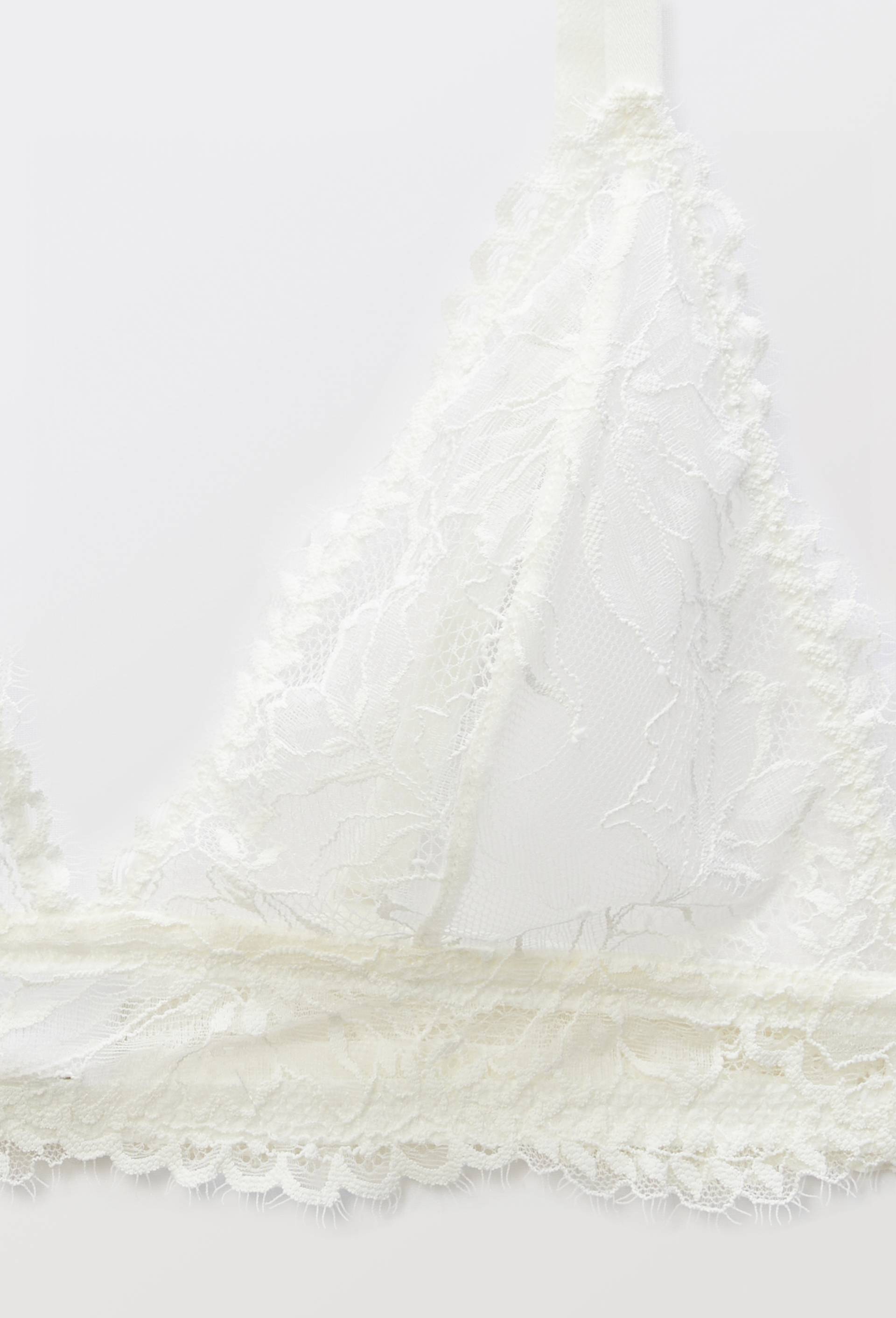 Soutien-gorge triangle ELISE en dentelle, Ecru, large image number 4