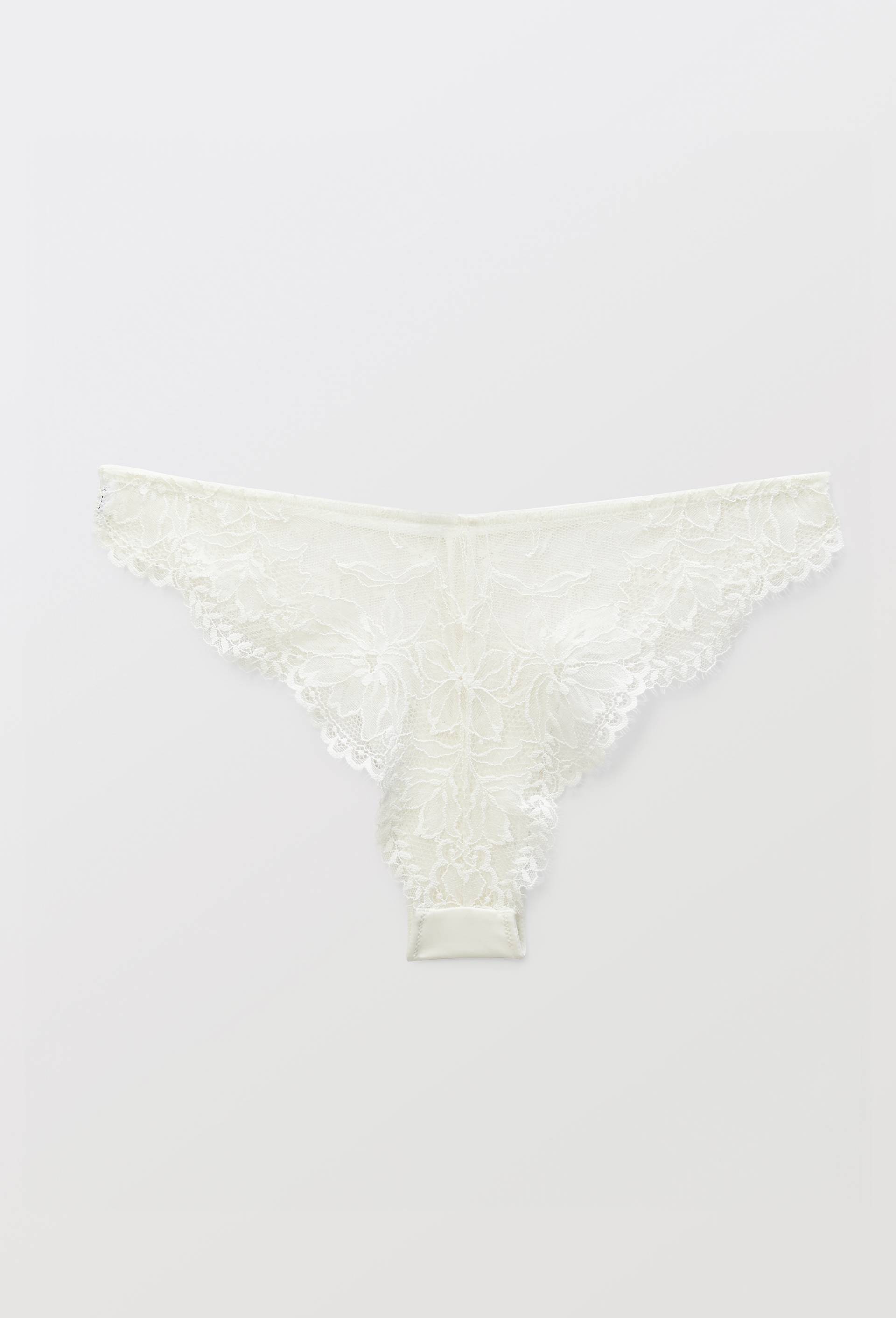 Tanga ELISE en dentelle, Ecru, large image number 4