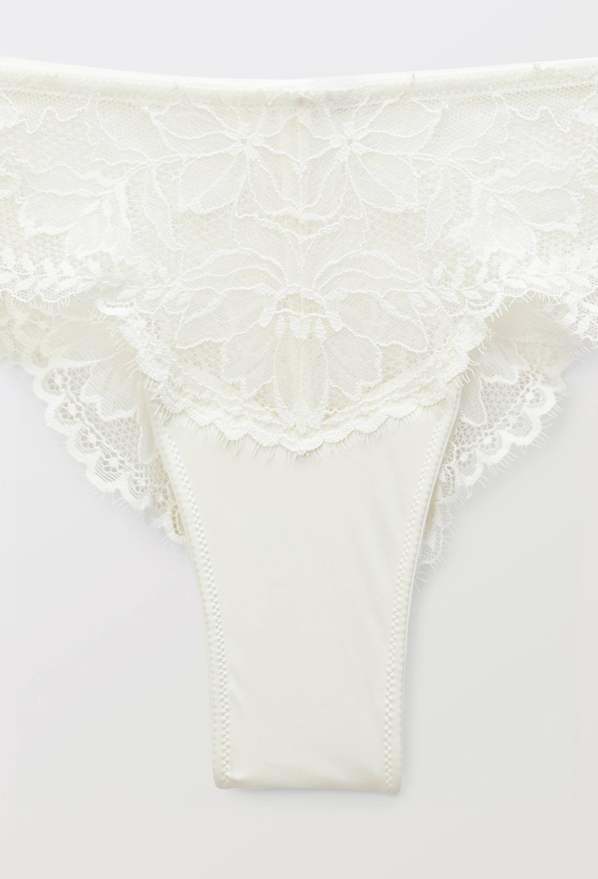 Tanga ELISE en dentelle, Ecru, large image number 5.0