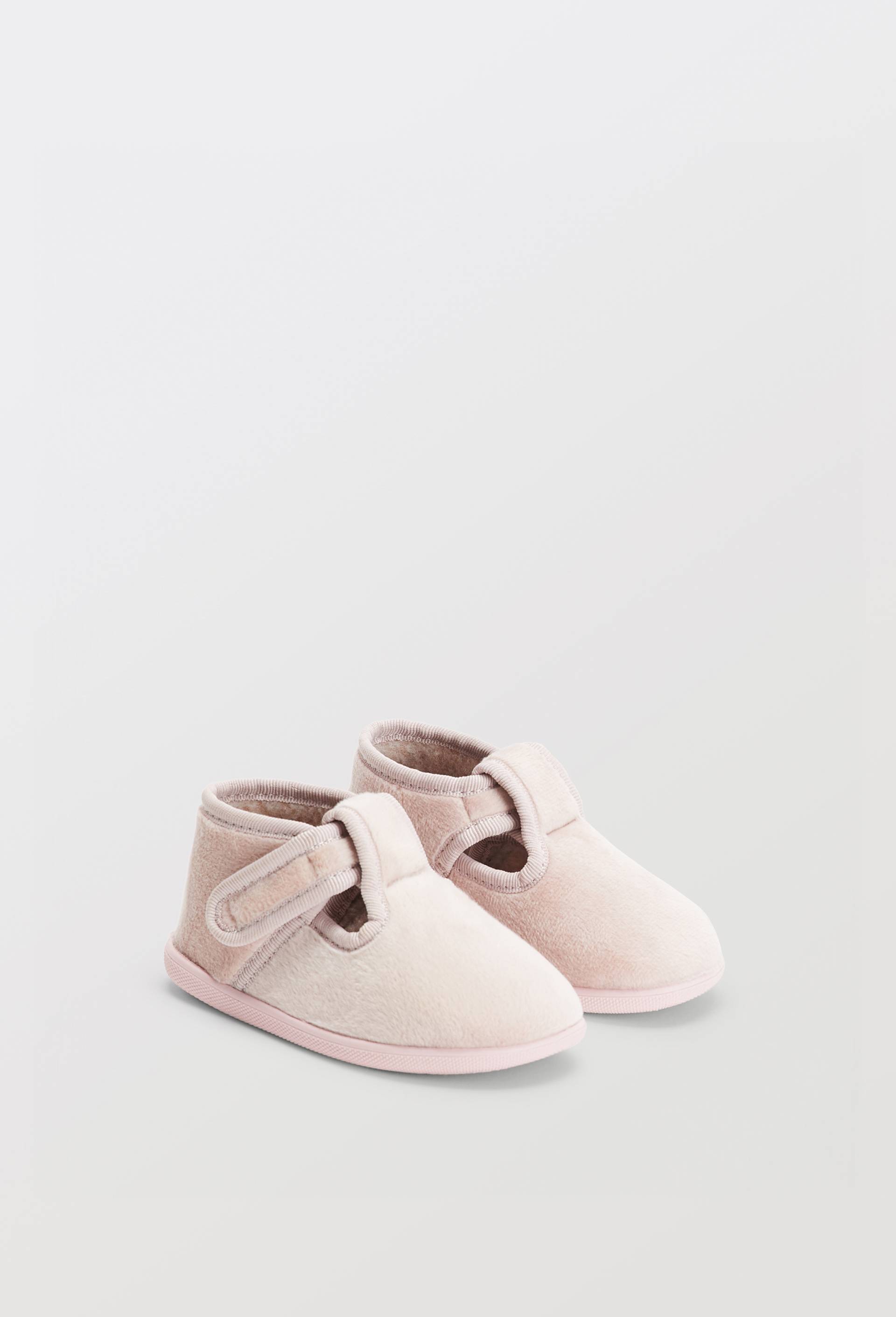 CHAUSSON BEBE VELOUR, Violet, large image number 0.0