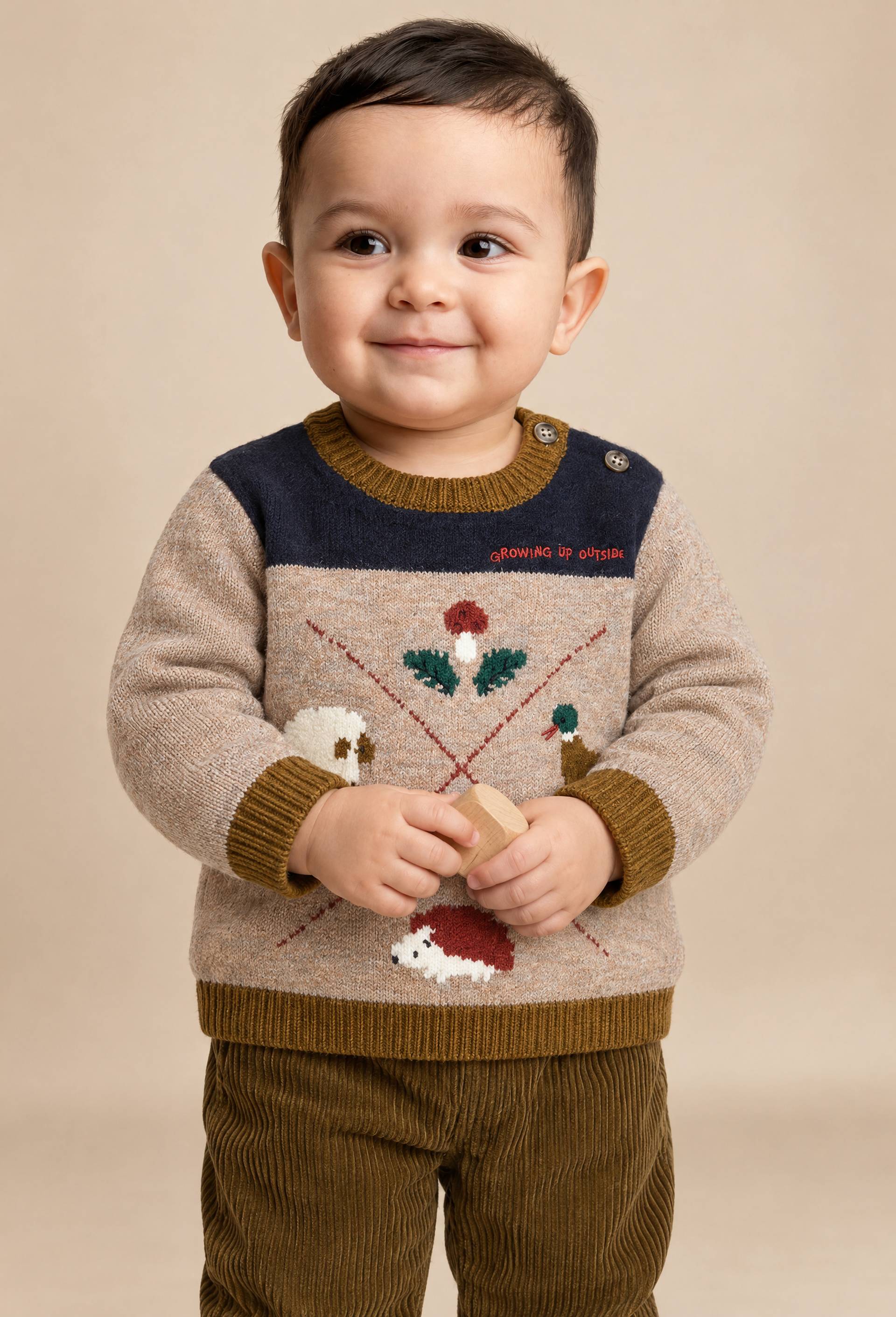 Pull fantaisie, Beige, large image number 0.0