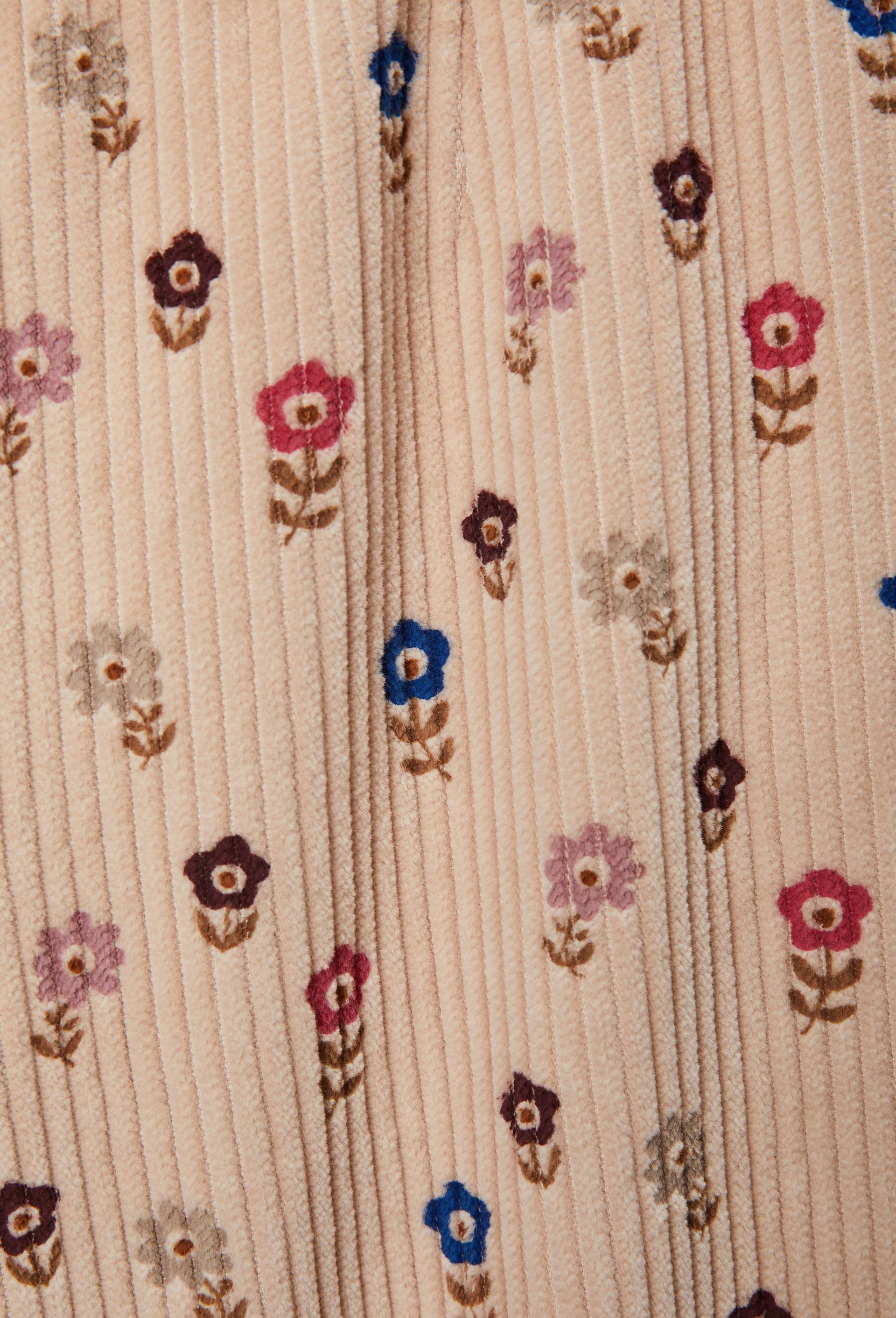 Pantalon taille &eacute;lastique en velours imprim&eacute; en coton BIO GOTS, Beige clair, large image number 3