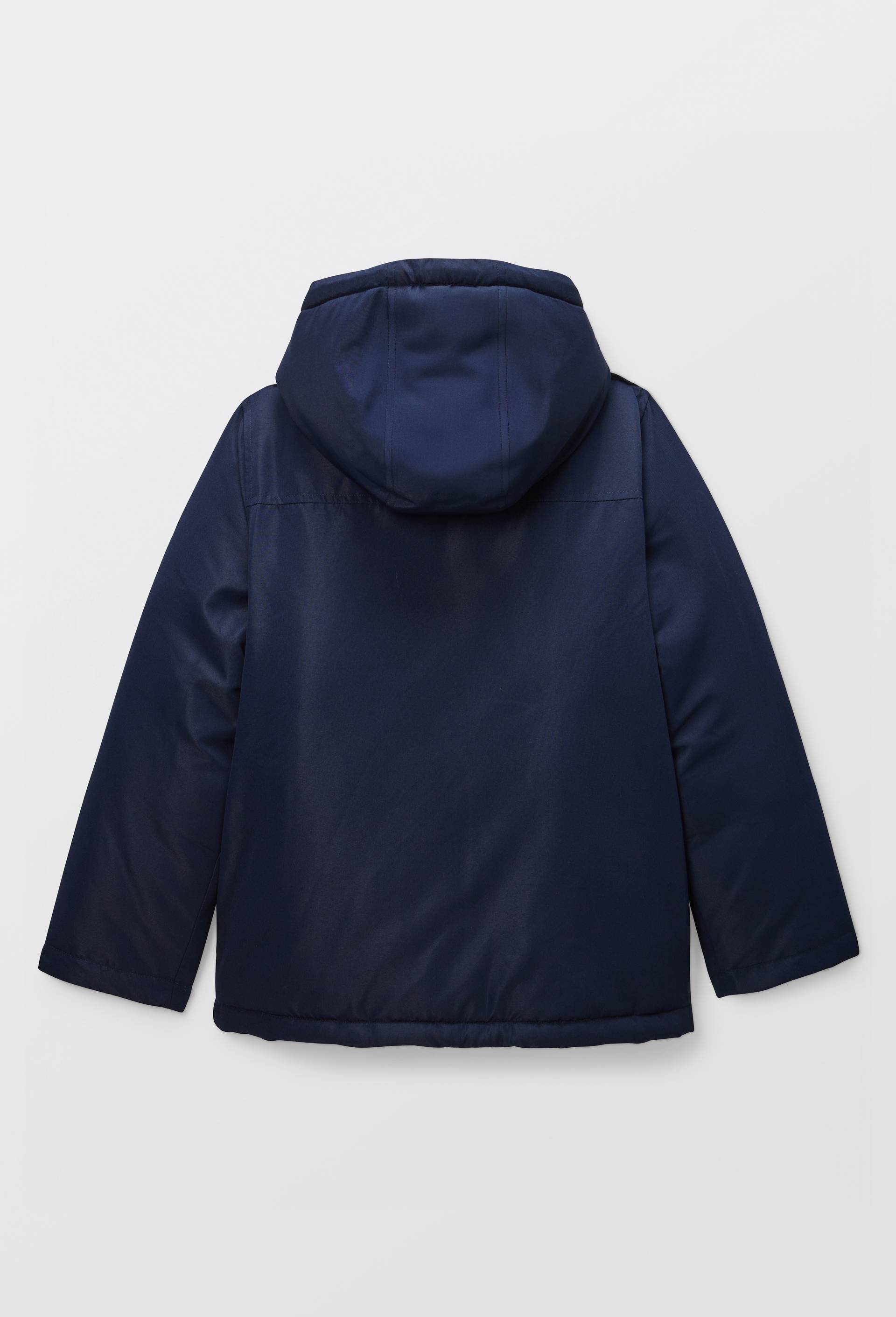 Parka &agrave; capuche unie doubl&eacute;e sherpa, Bleu fonc&eacute;, large image number 2.0