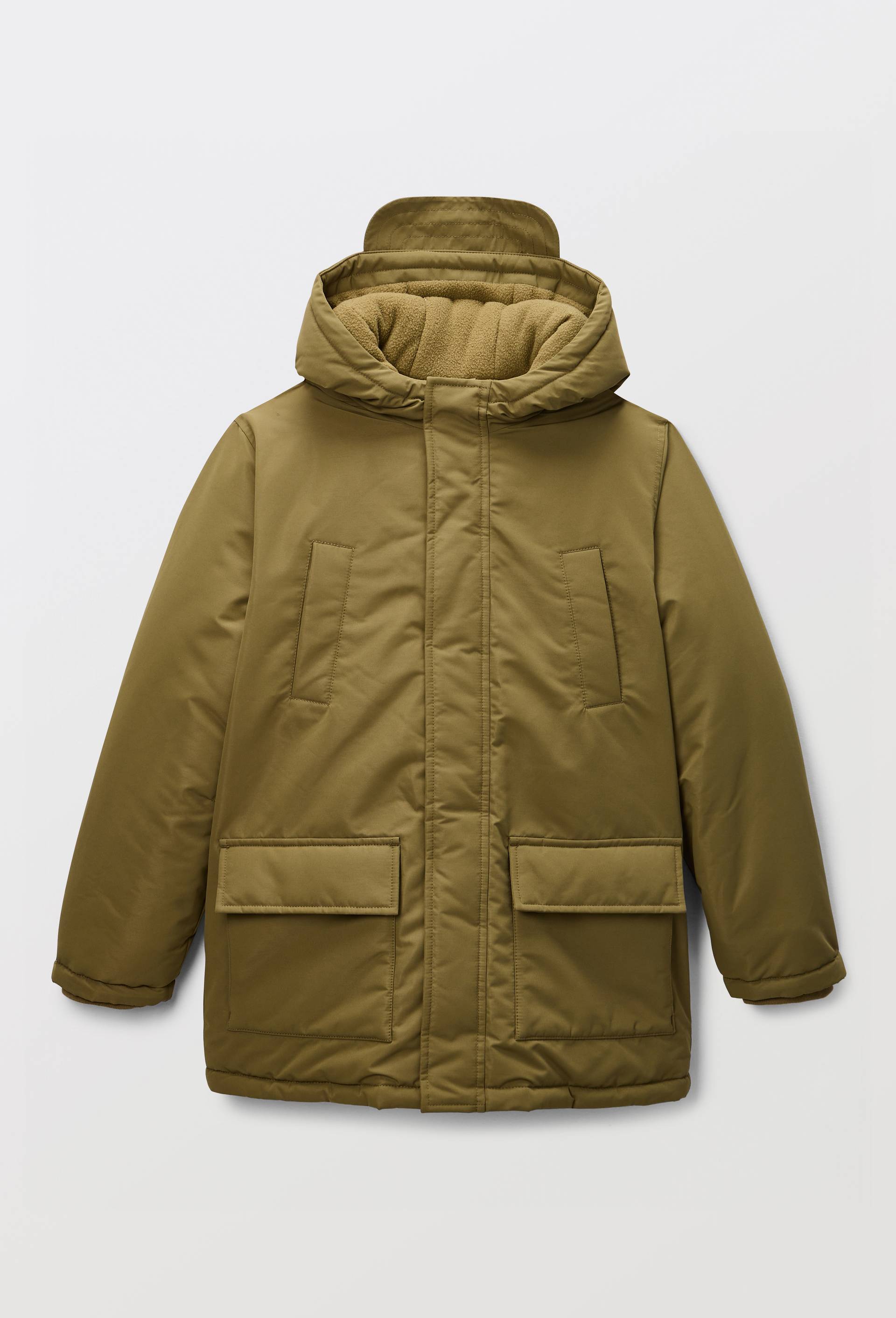 Parka longue imperm&eacute;able &agrave; capuche, Vert fonc&eacute;, large image number 1.0