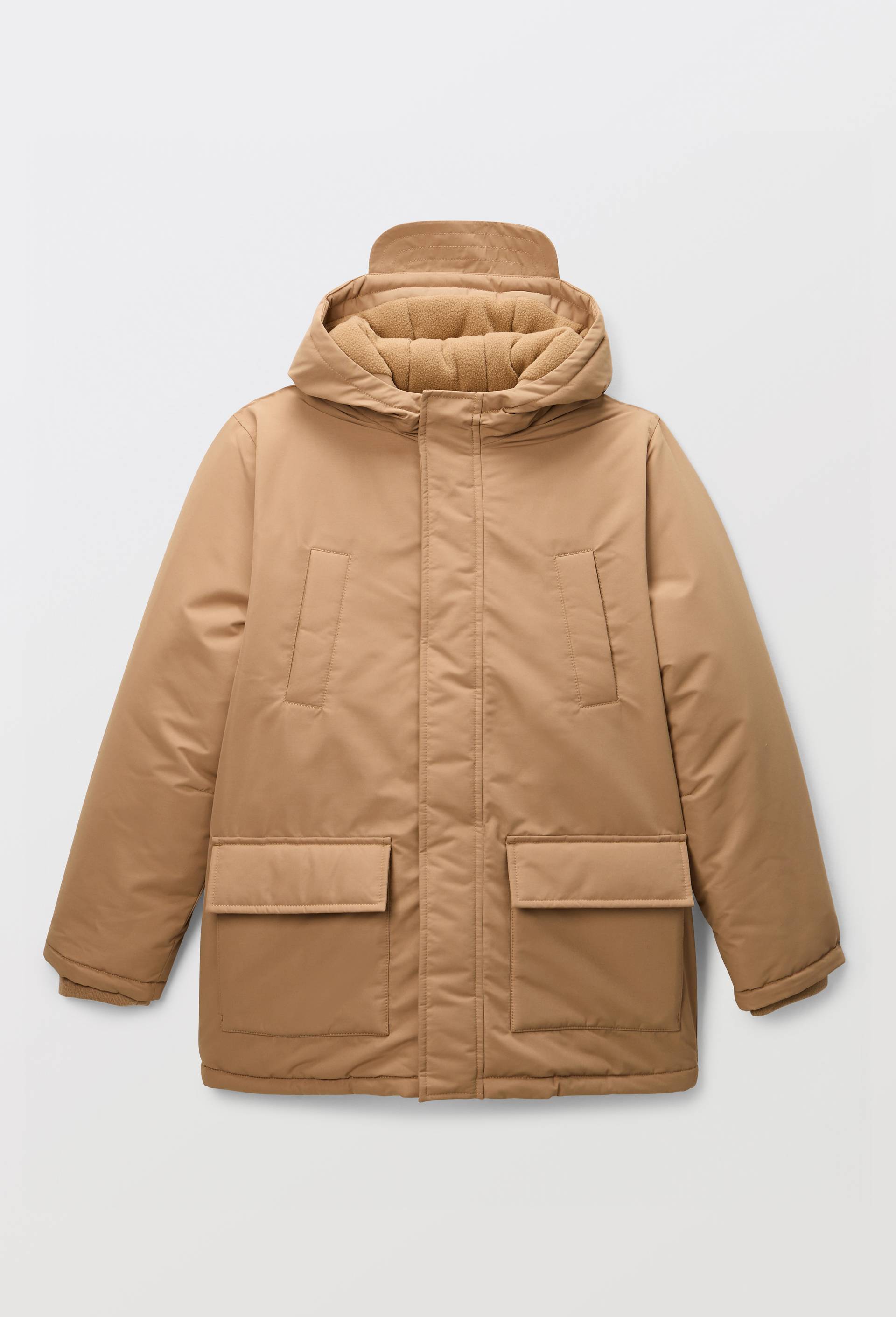 Parka longue imperm&eacute;able &agrave; capuche, Beige, large image number 0.0