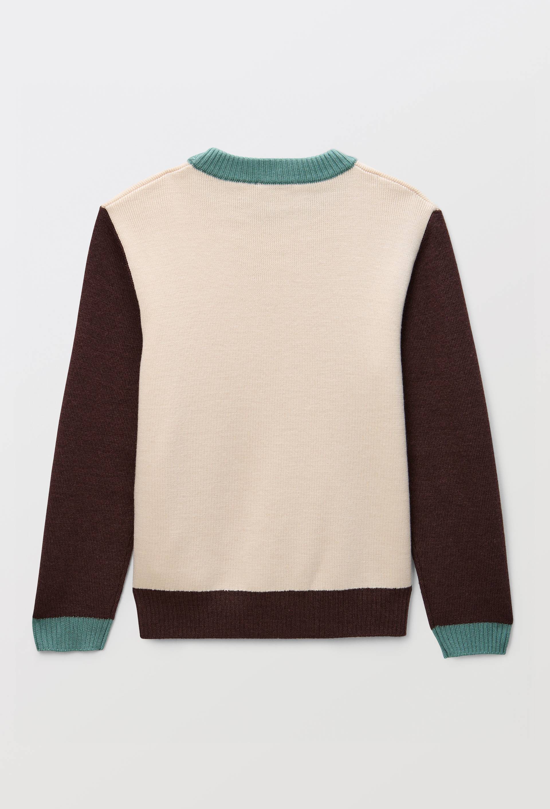 Pull ray&eacute; en coton, Beige clair, large image number 2.0