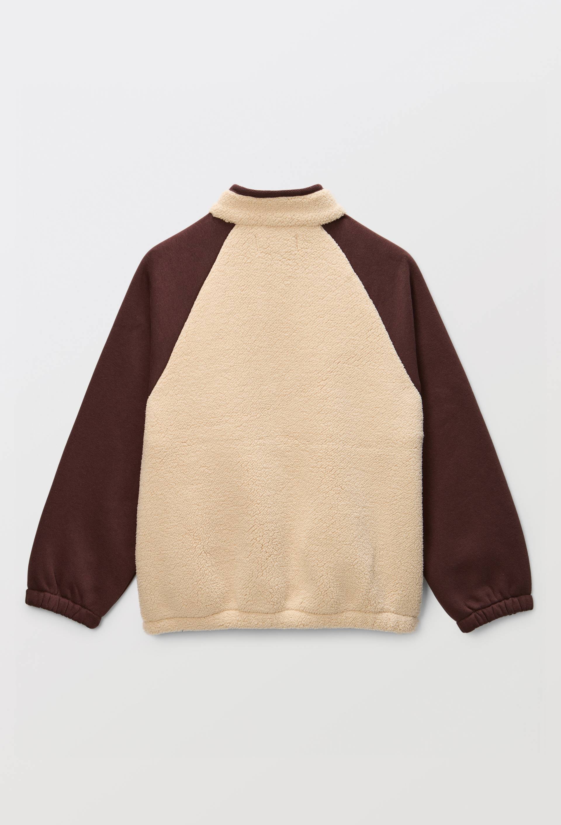 Sweat en sherpa avec poche kangourou, Brun fonc&eacute;, large image number 2.0