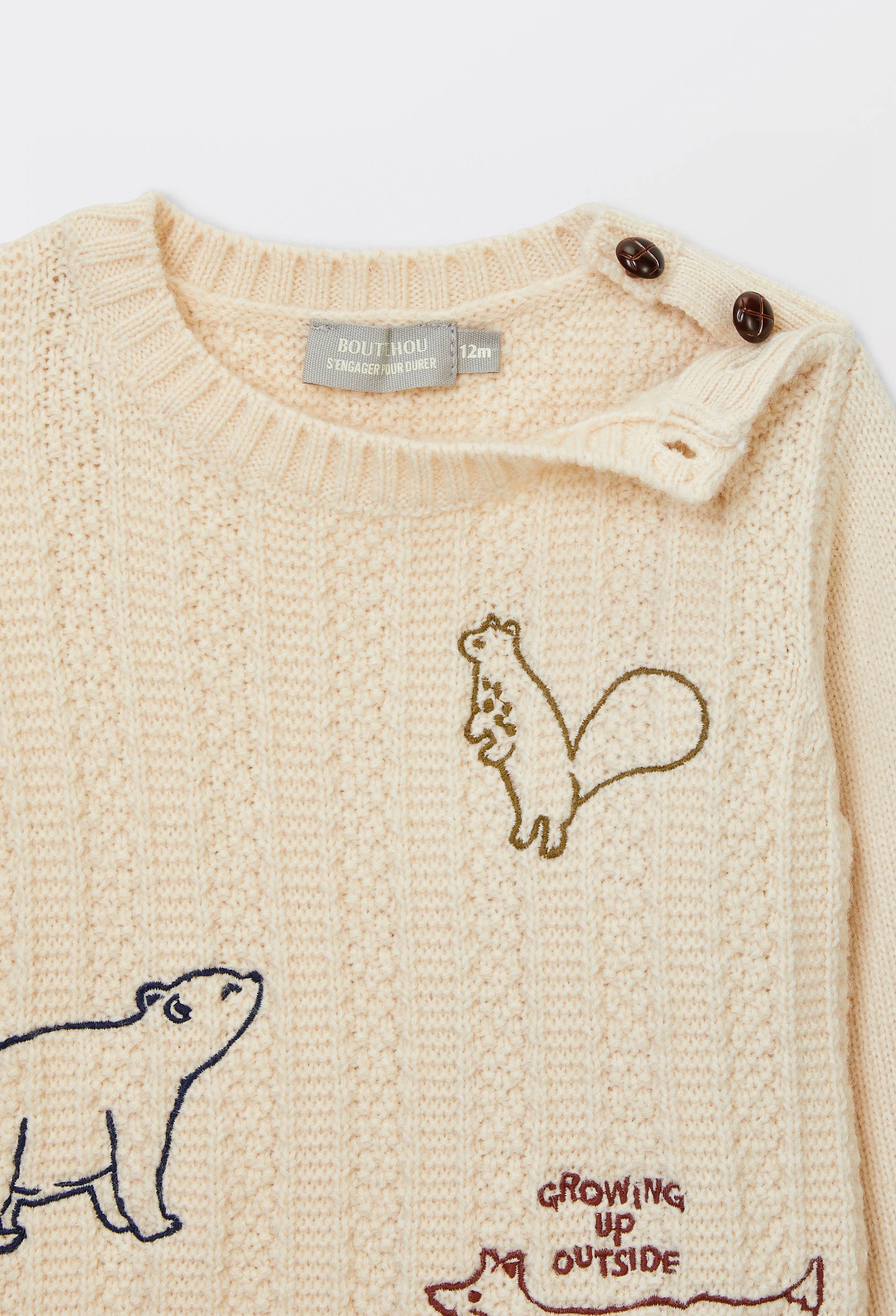 Pull brod&eacute;, Beige clair, large image number 2