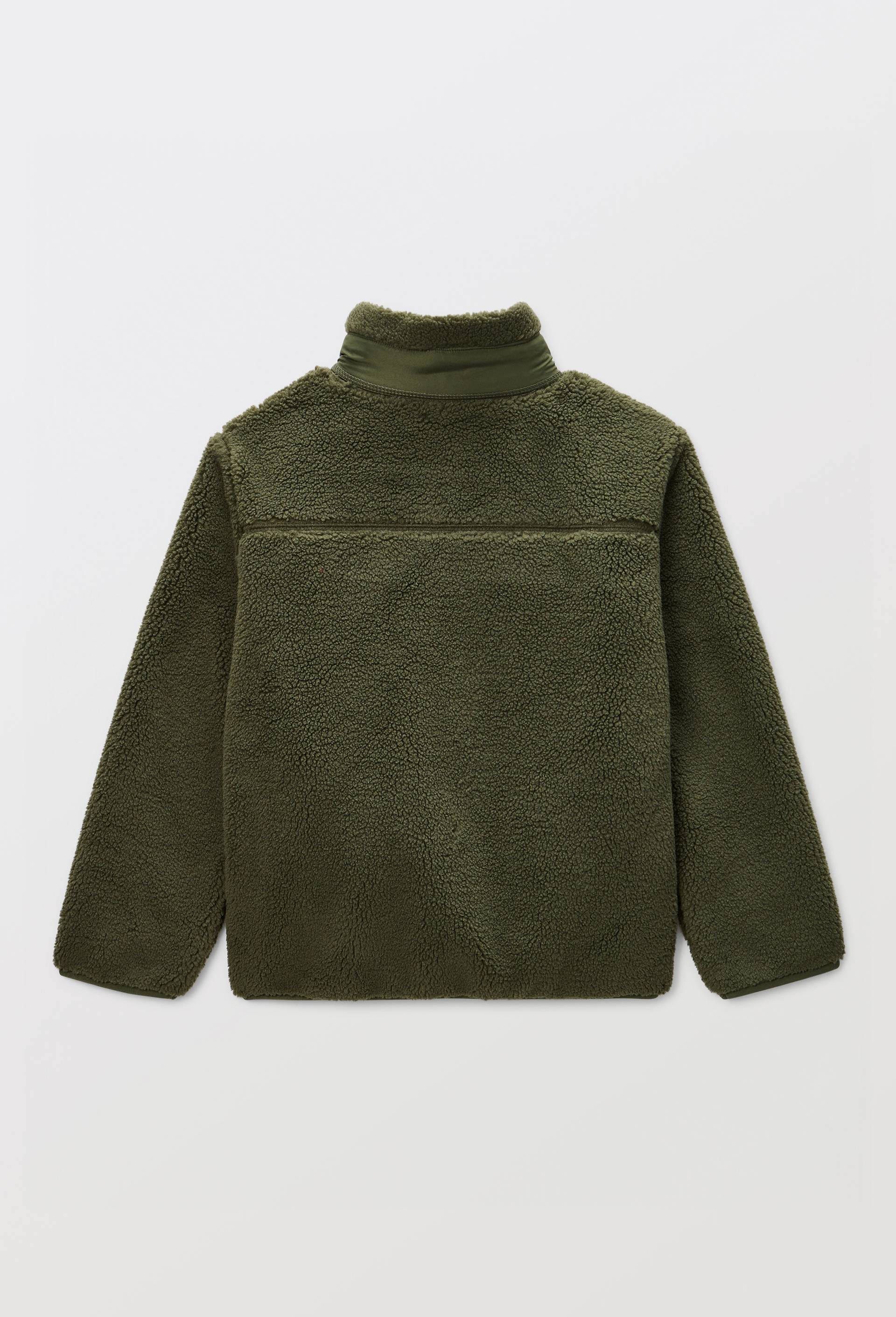 Veste en sherpa avec poche poitrine, Vert fonc&eacute;, large image number 2.0