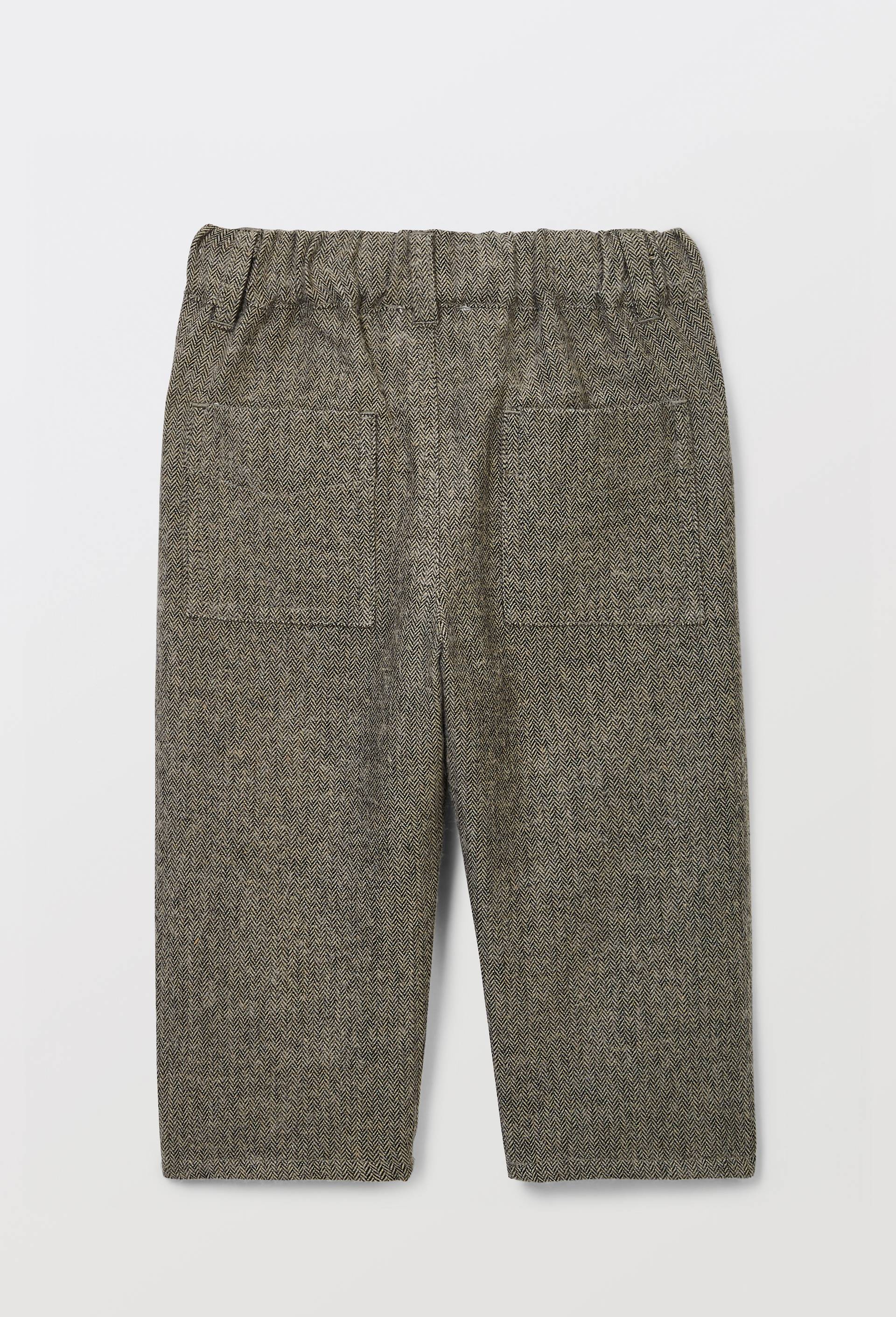 Pantalon taille &eacute;lastique imprim&eacute; contenant du coton, Beige fonc&eacute;, large image number 2.0