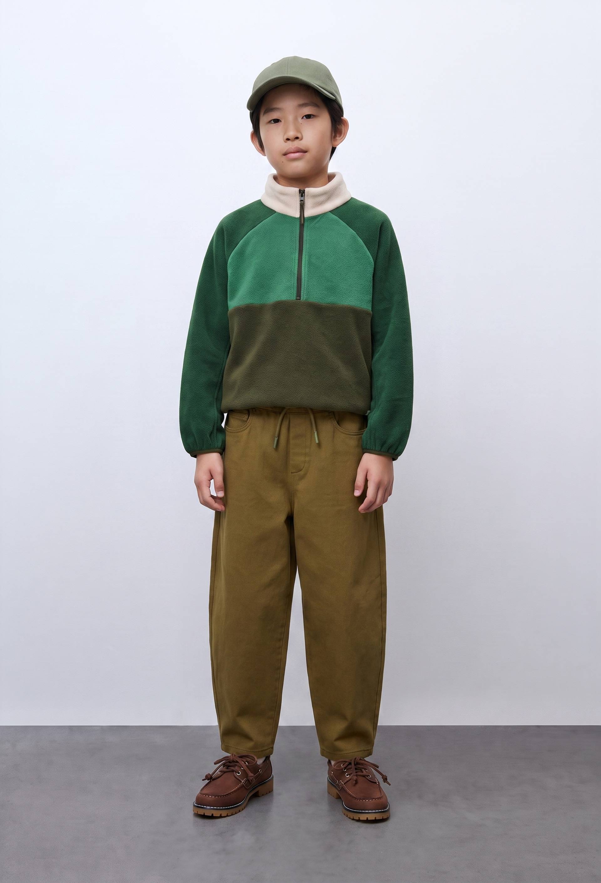 Veste polaire avec poche poitrine, Vert, swatch image