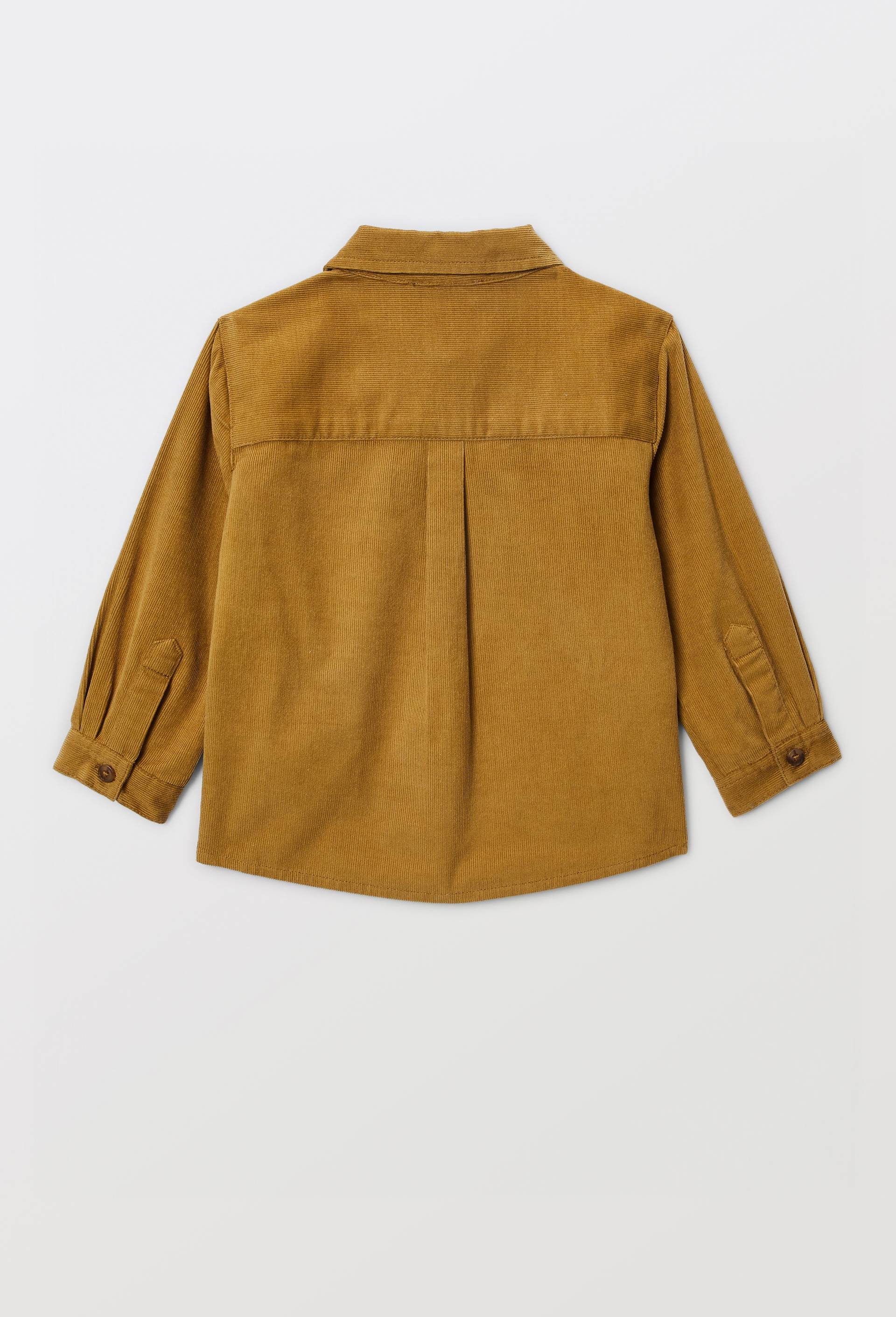 Chemise brod&eacute;e en velours en coton BIO GOTS, Brun clair, large image number 1