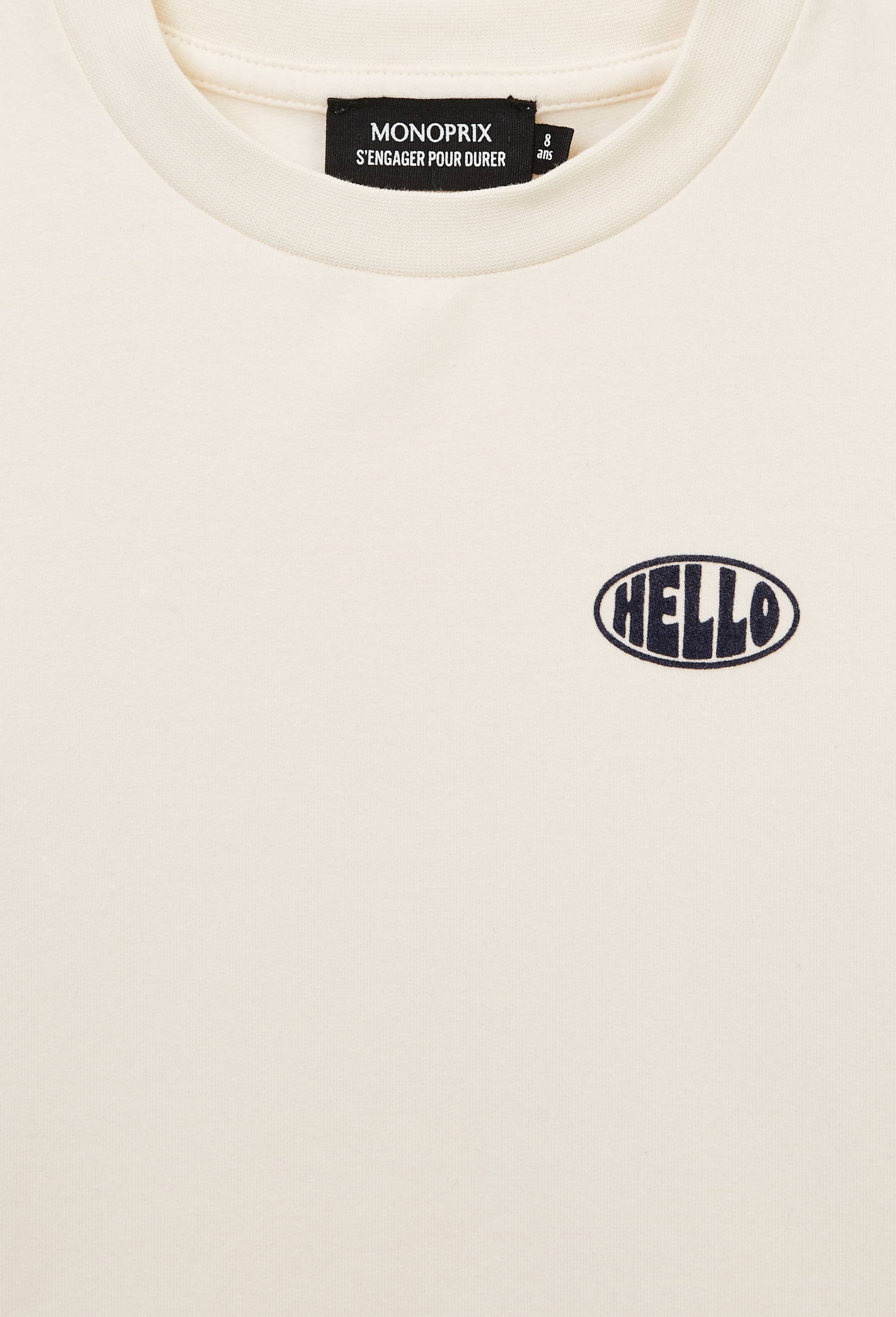 T-Shirt manches longues chaud en coton BIO GOTS, Beige clair, large image number 3.0