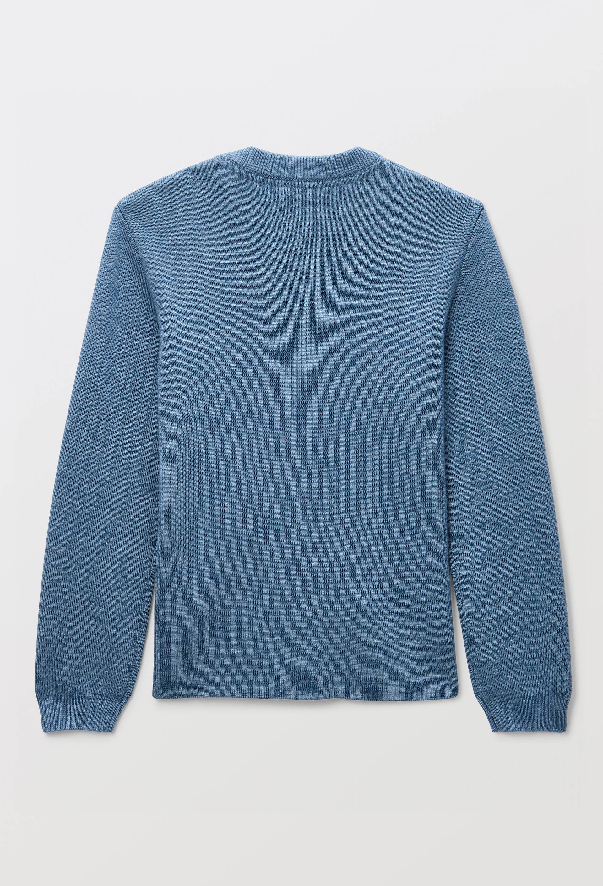 Pull uni contenant de la laine, Bleu, large image number 3.0