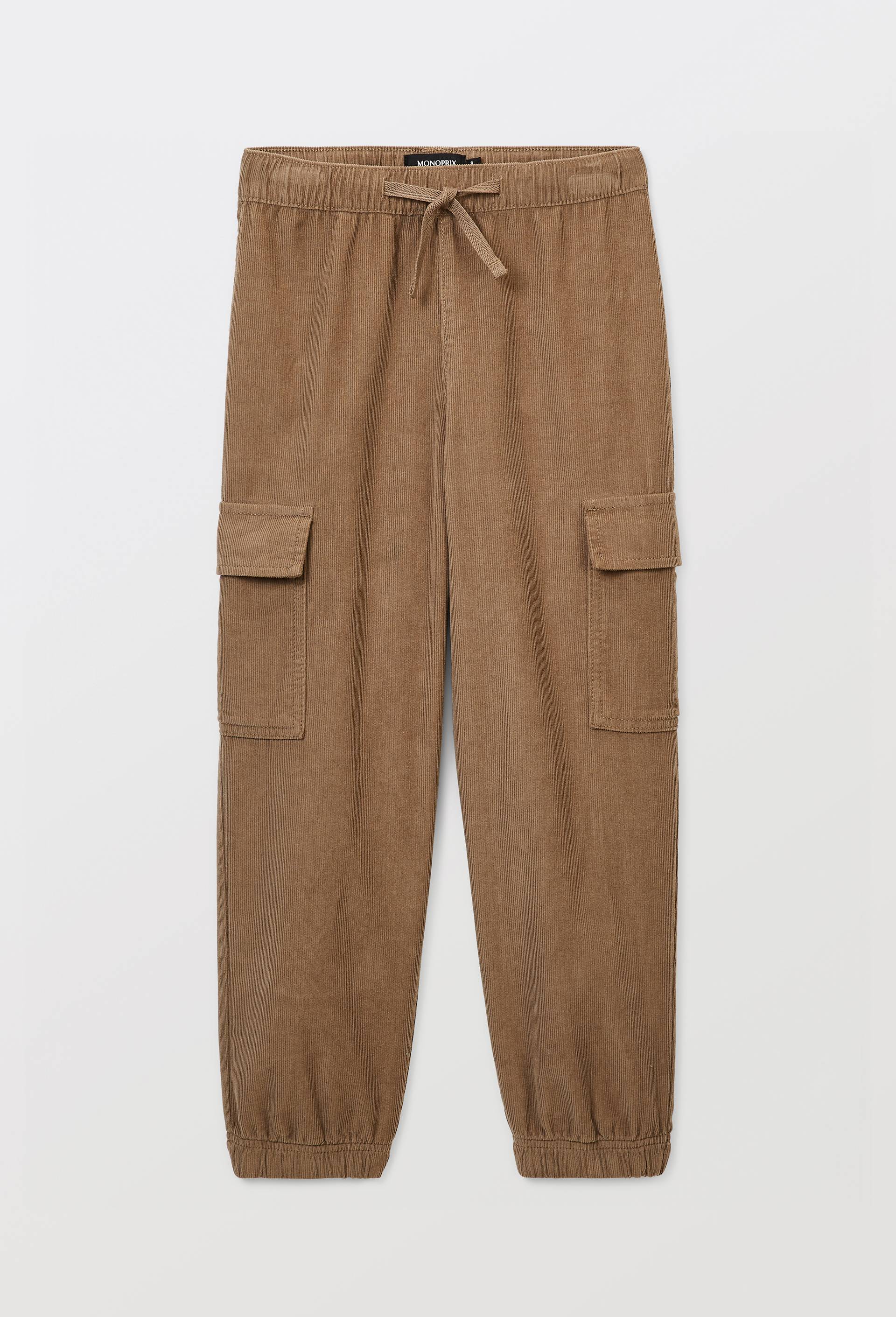 Pantalon en velours &agrave; poches, Brun, large image number 2.0