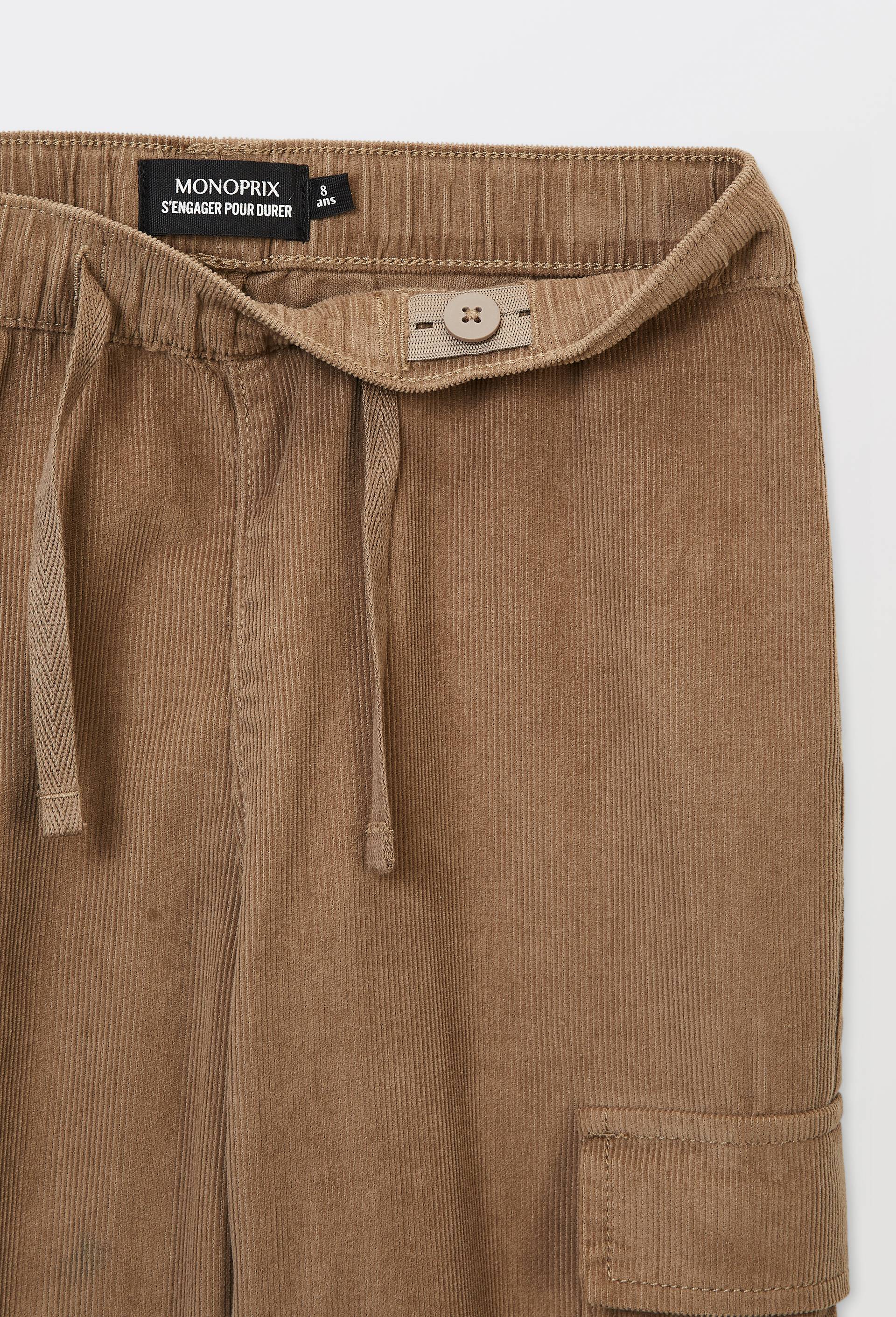 Pantalon en velours &agrave; poches, Brun, large image number 4