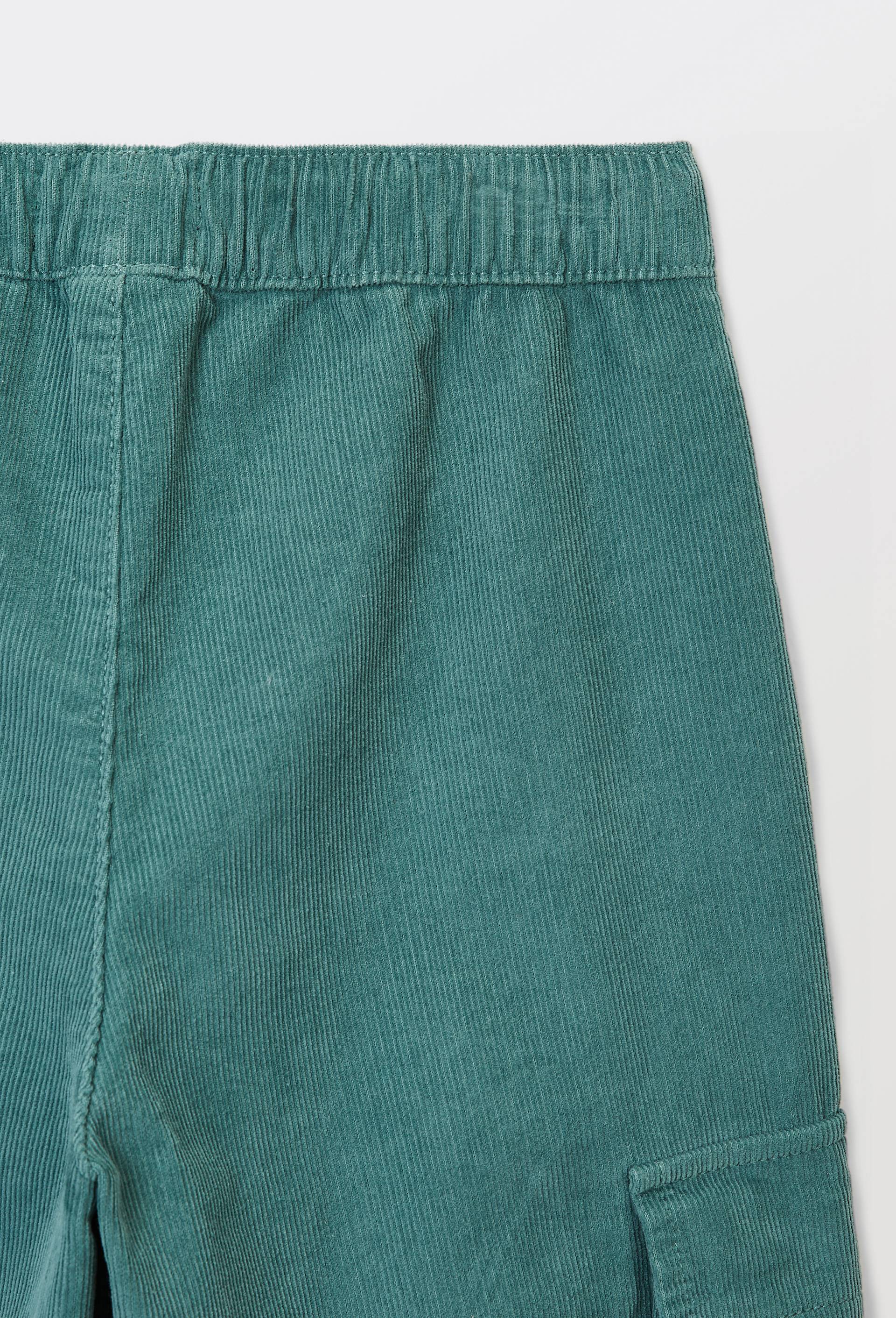 Pantalon en velours &agrave; poches, Vert fonc&eacute;, large image number 4