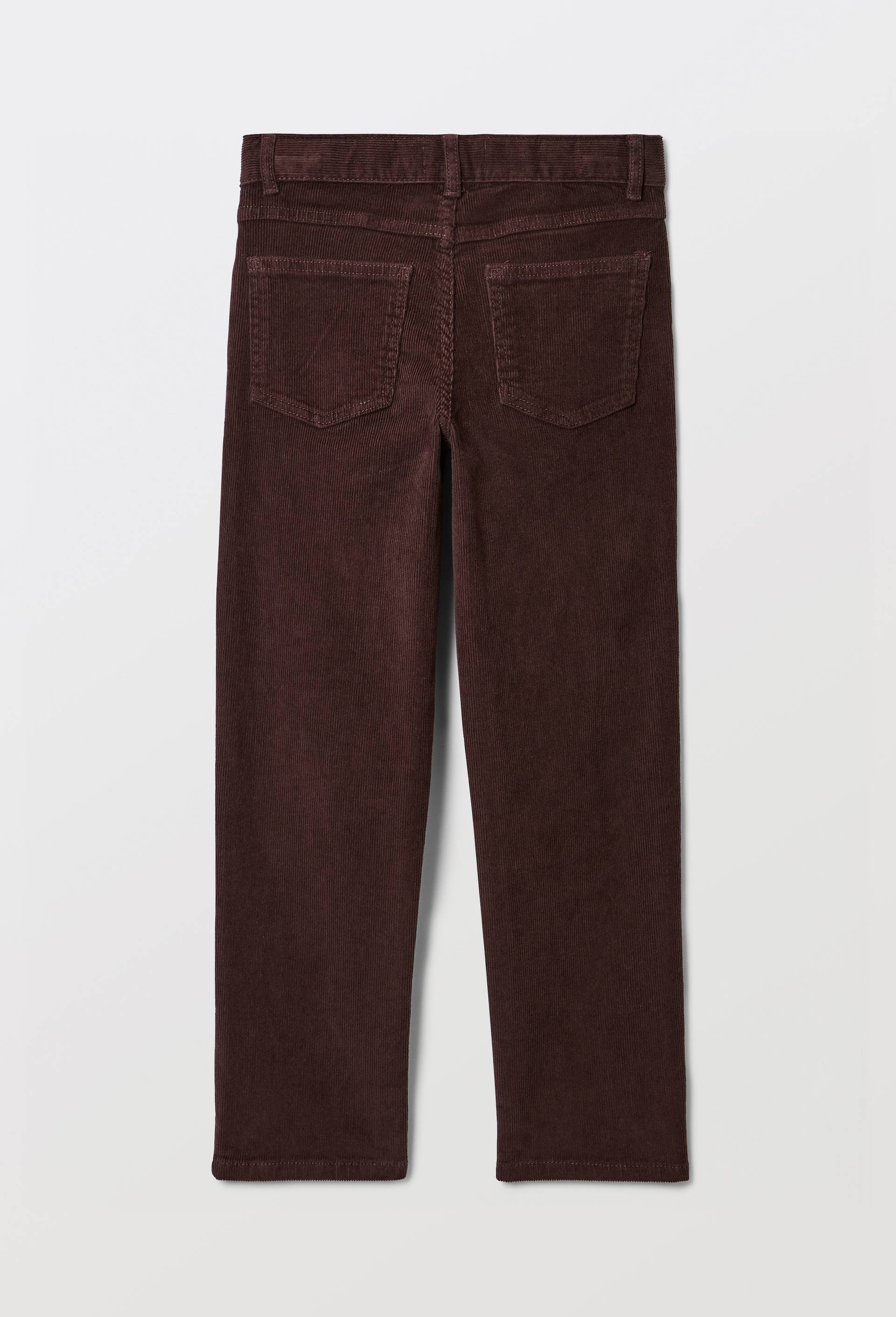 Pantalon droit en velours, Brun fonc&eacute;, large image number 1.0