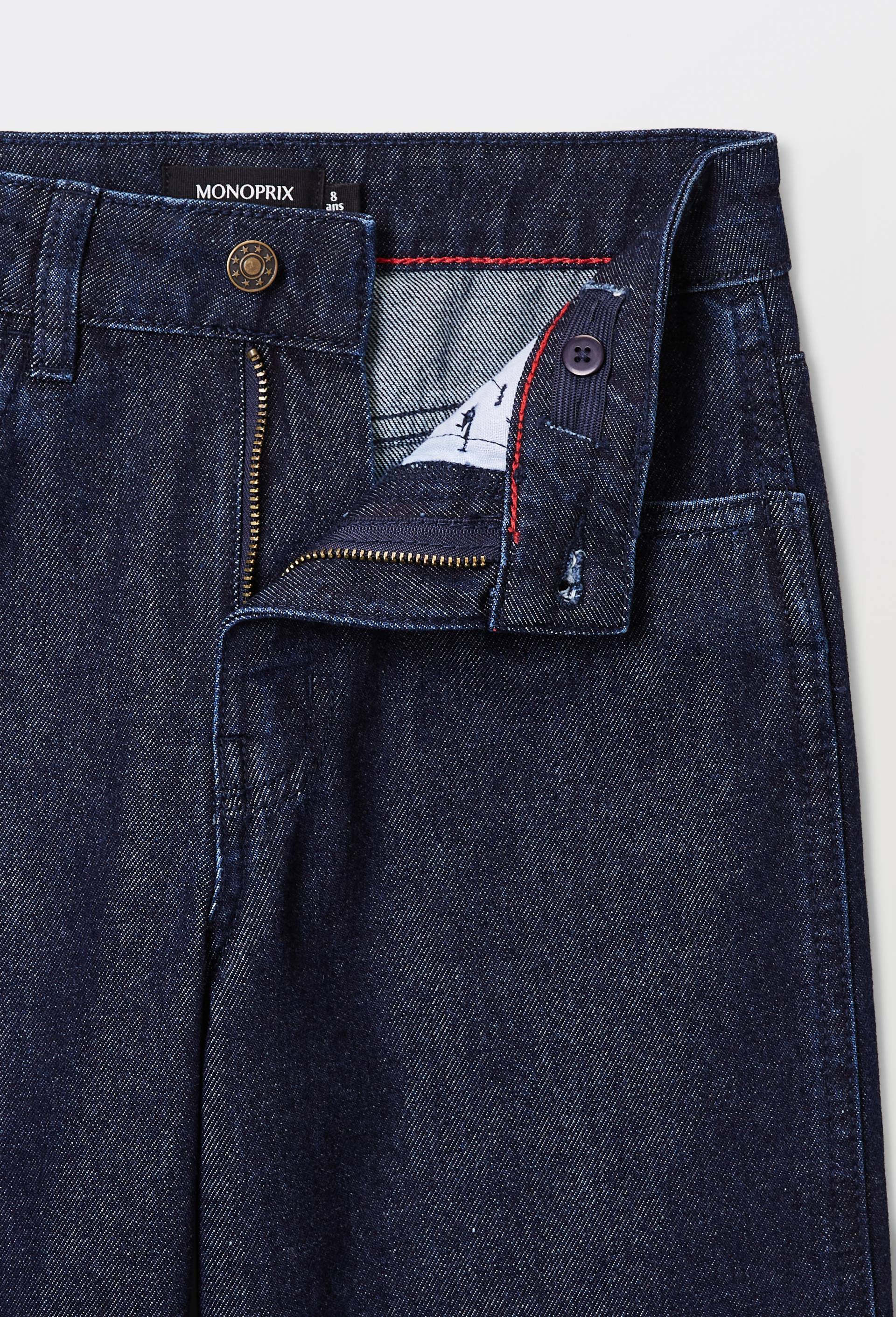 Jean cargo taille &eacute;lastiqu&eacute;e contenant du coton, Bleu, large image number 3.0