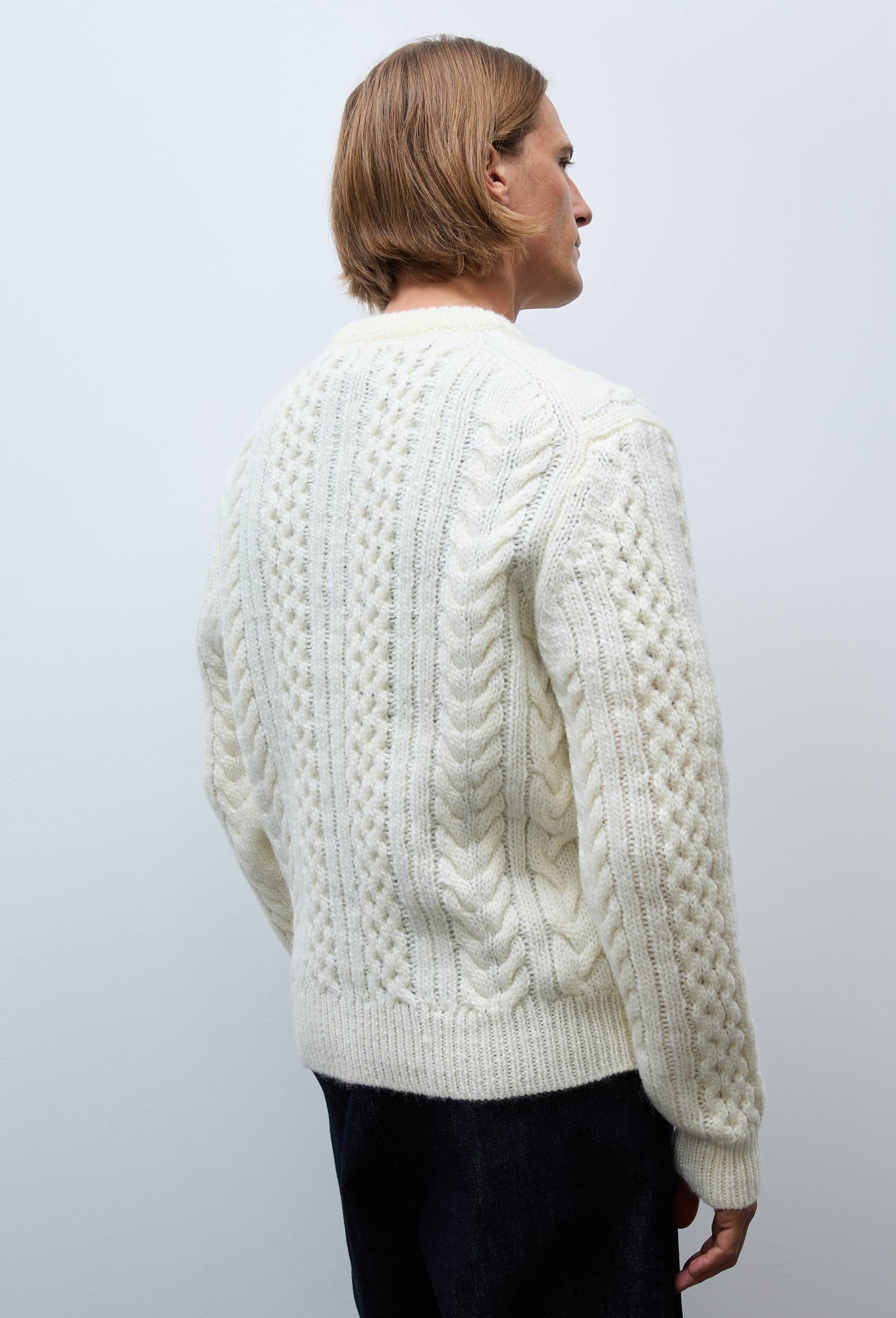 Pull torsade en laine, Ecru, large image number 2