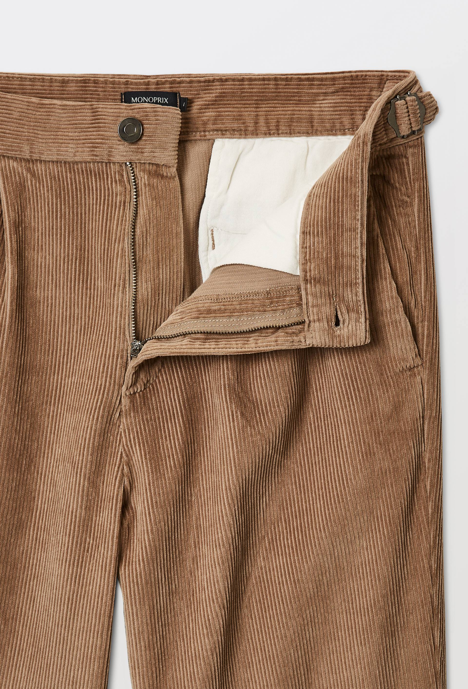 Pantalon velours en coton, Brun, large image number 4.0