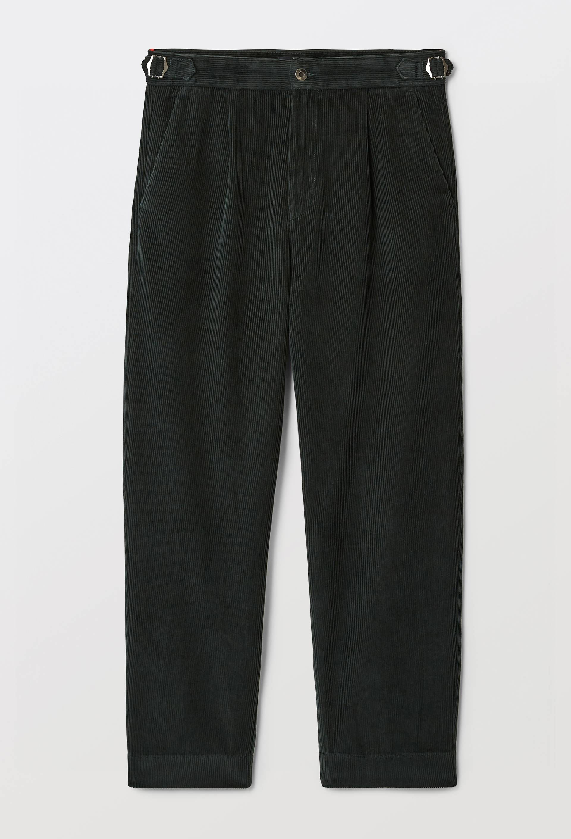 Pantalon velours en coton, Vert fonc&eacute;, large image number 2