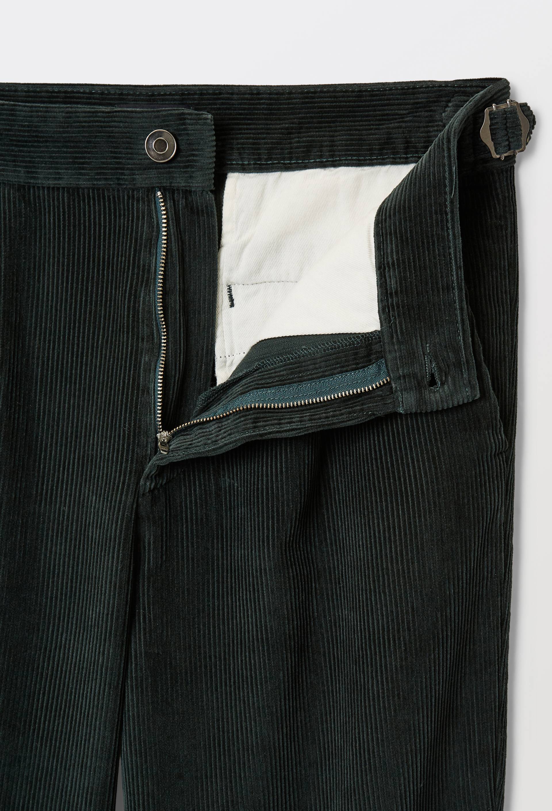 Pantalon velours en coton, Vert fonc&eacute;, large image number 4