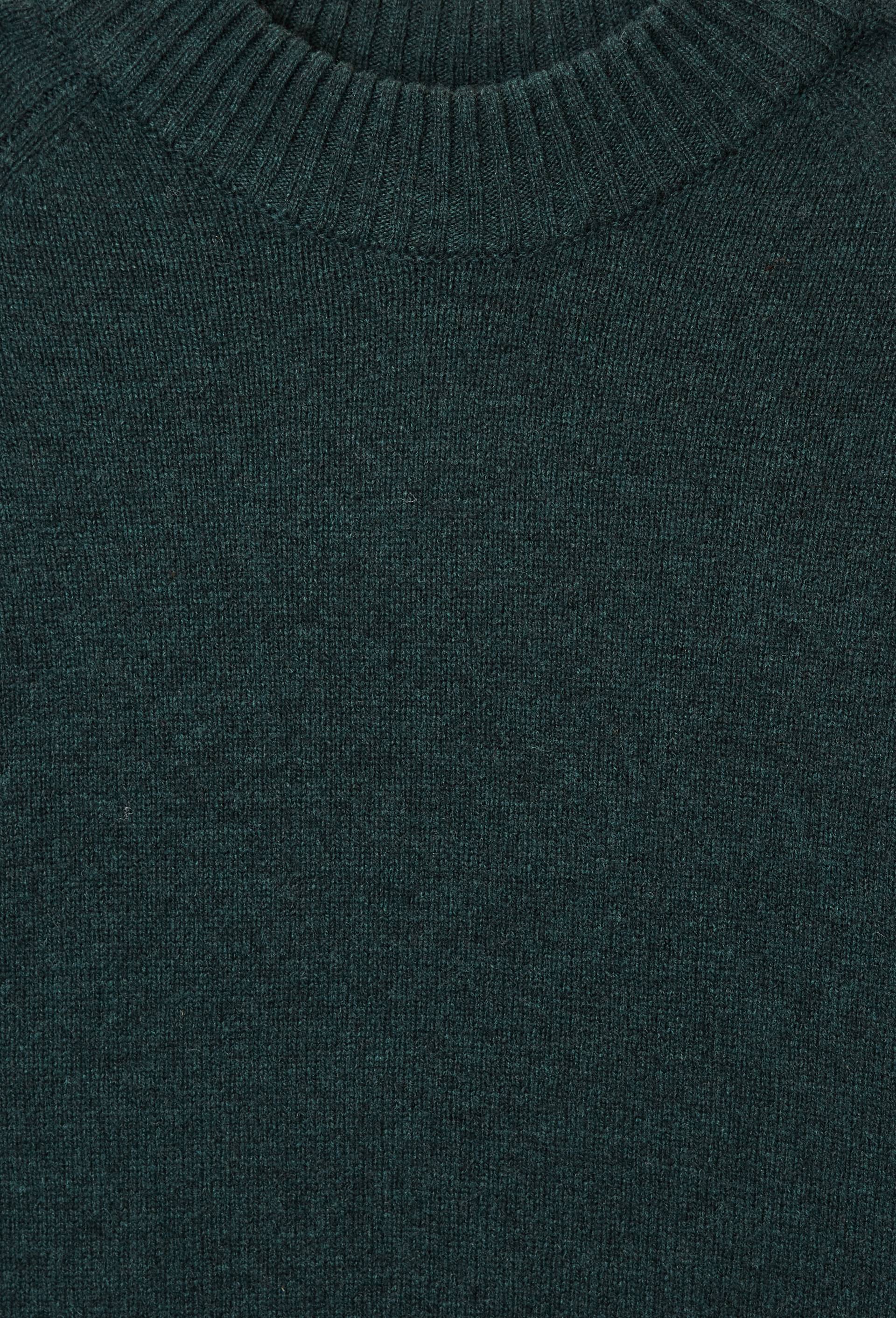 Pull col rond en laine, Vert fonc&eacute;, large image number 4.0
