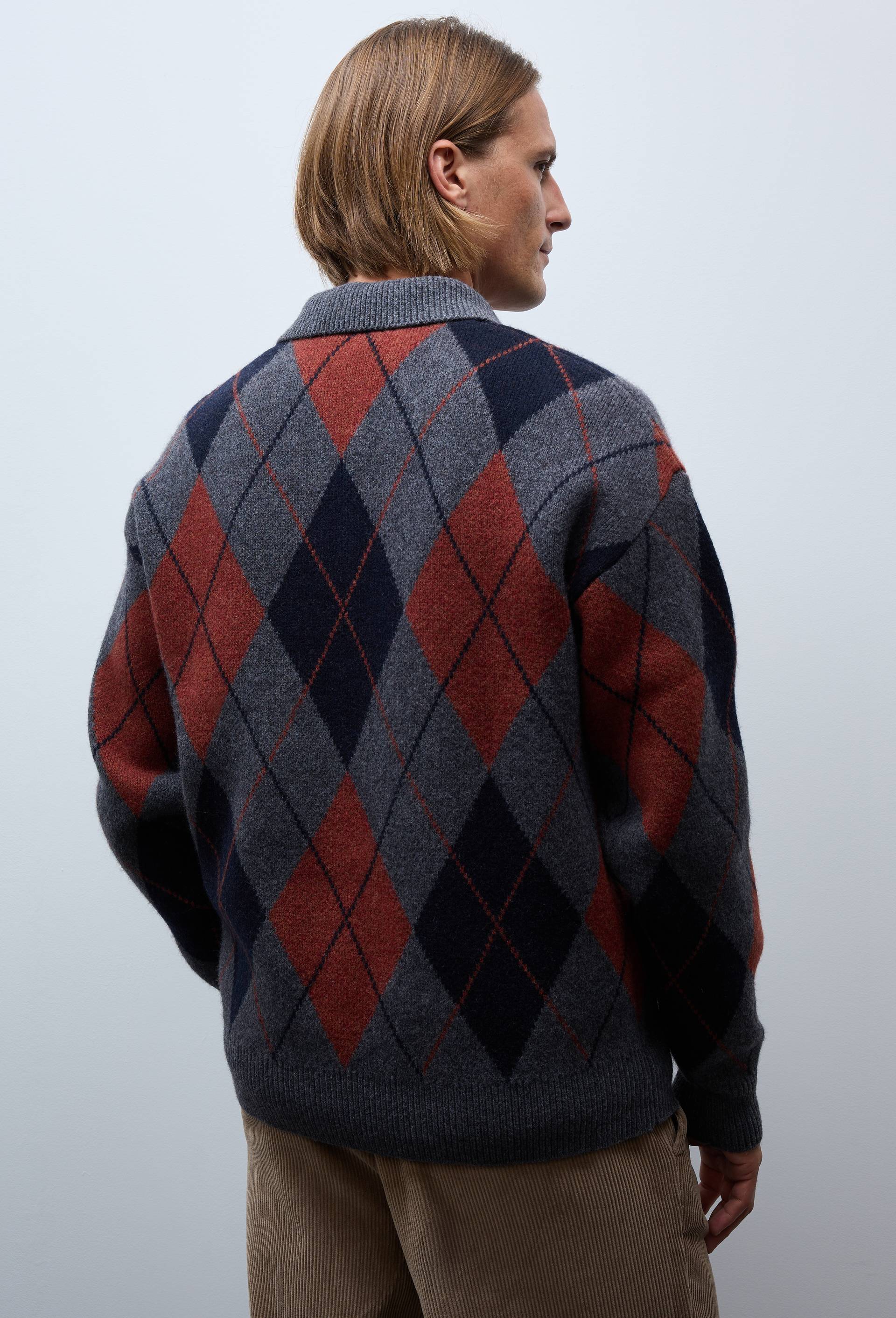 Pull col polo en laine, Gris fonc&eacute;, large image number 2.0