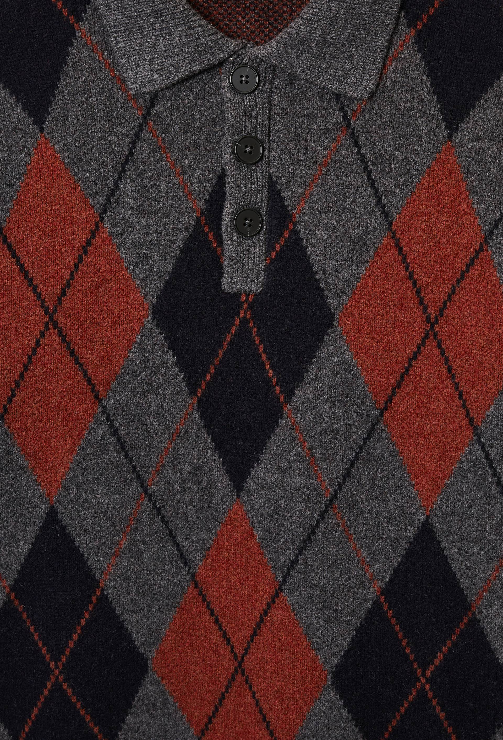Pull col polo en laine, Gris fonc&eacute;, large image number 5.0