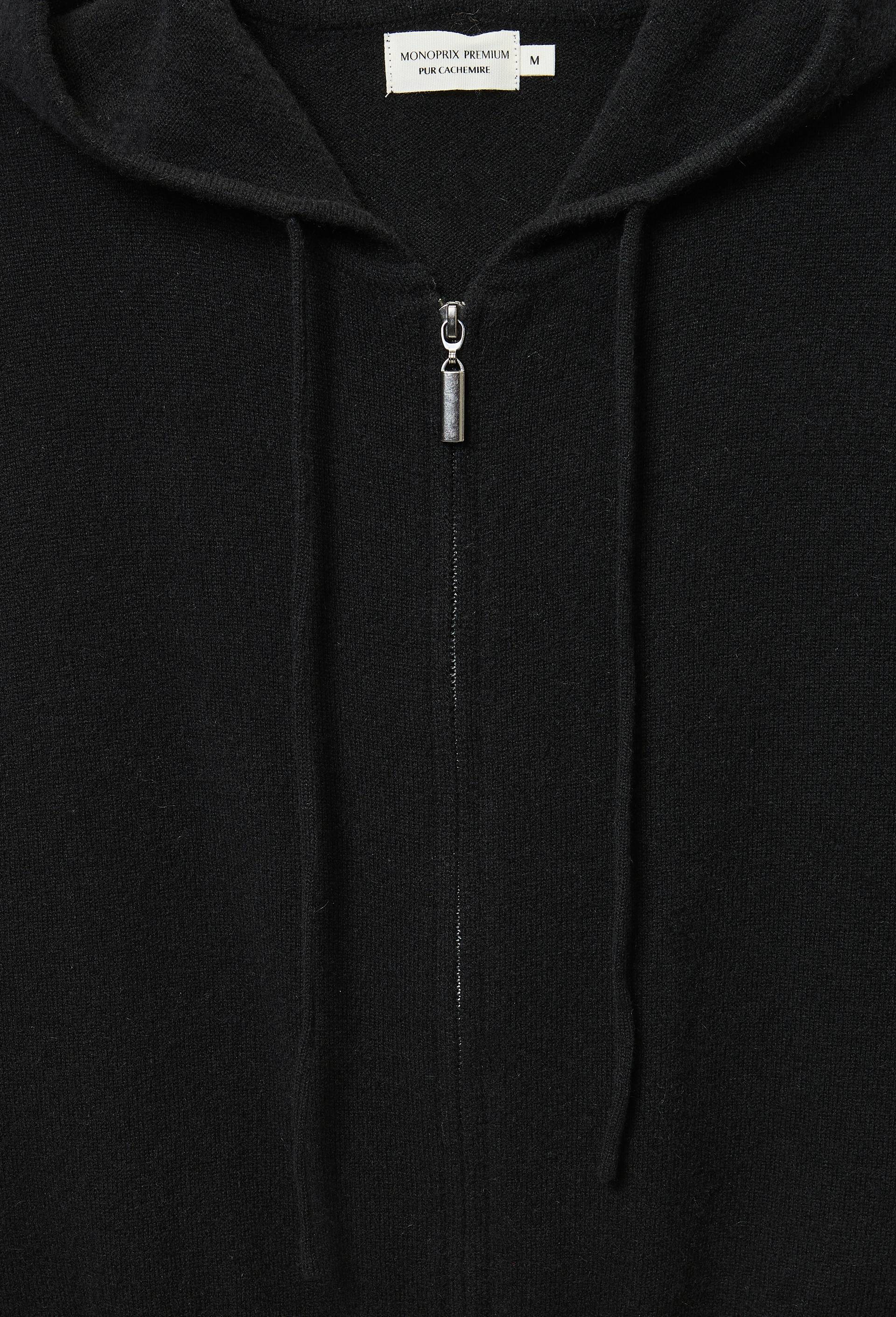 Pull &agrave; capuche en cachemire, Noir, large image number 4